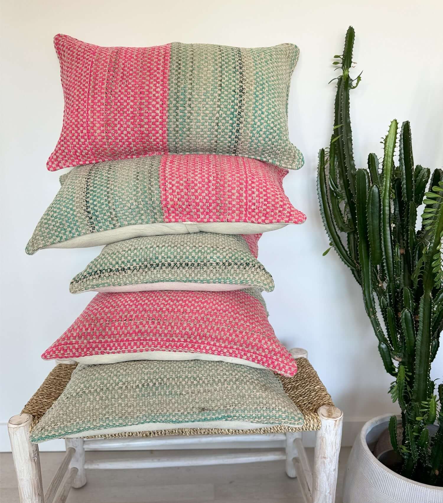 Decorative square cushion No.2 in bohemian style with premium feather insert