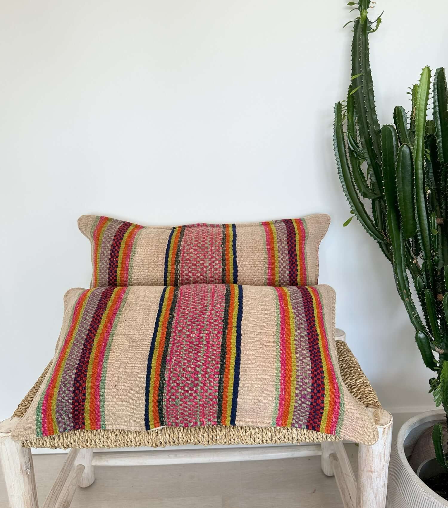 Rectangular decorative pillow 50x30 No.4 with feather insert showing size and styling versatility for home decor