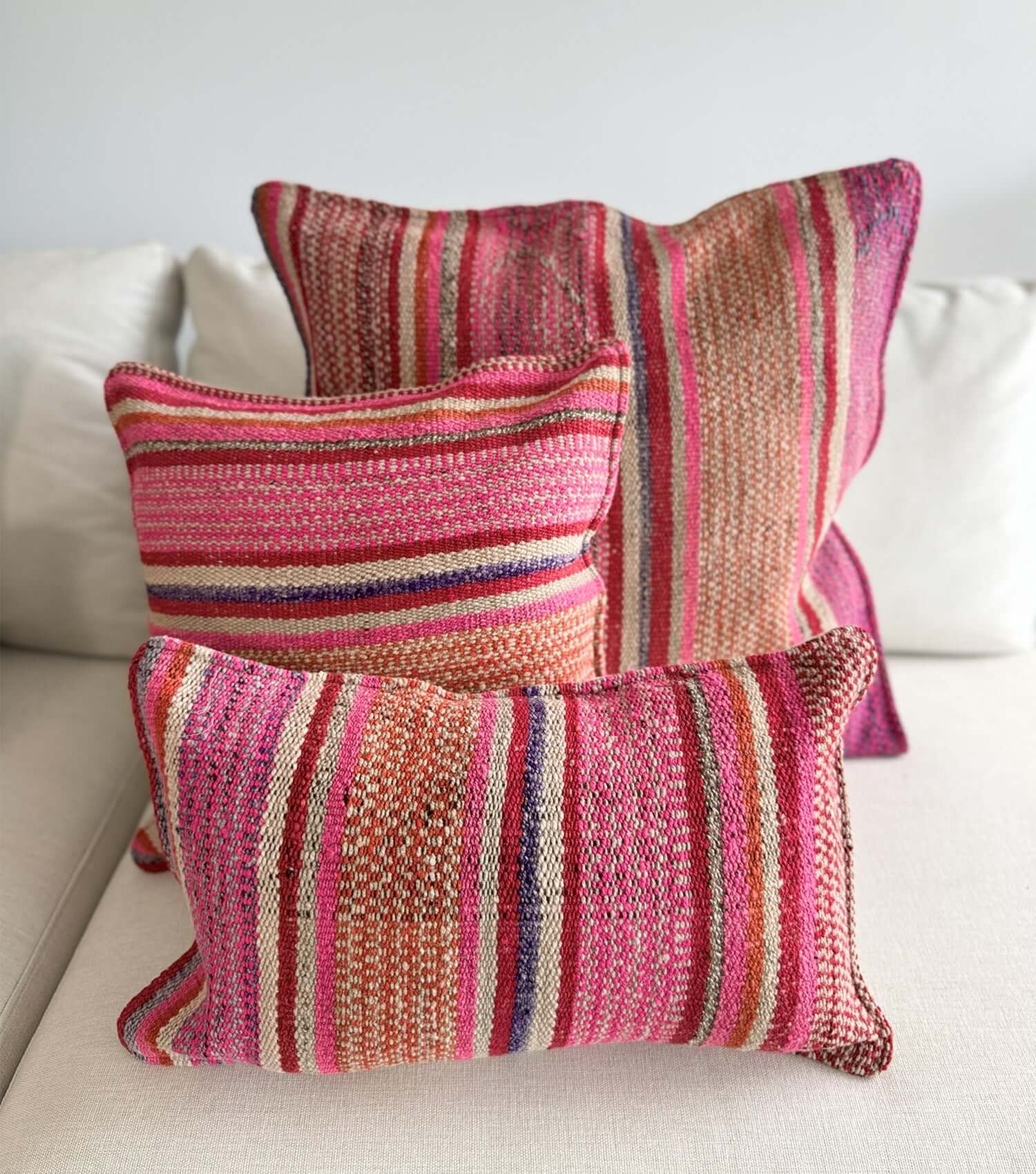 Rectangular decorative pillow 50x30 No.8 with feather insert showing size and styling versatility for home decor