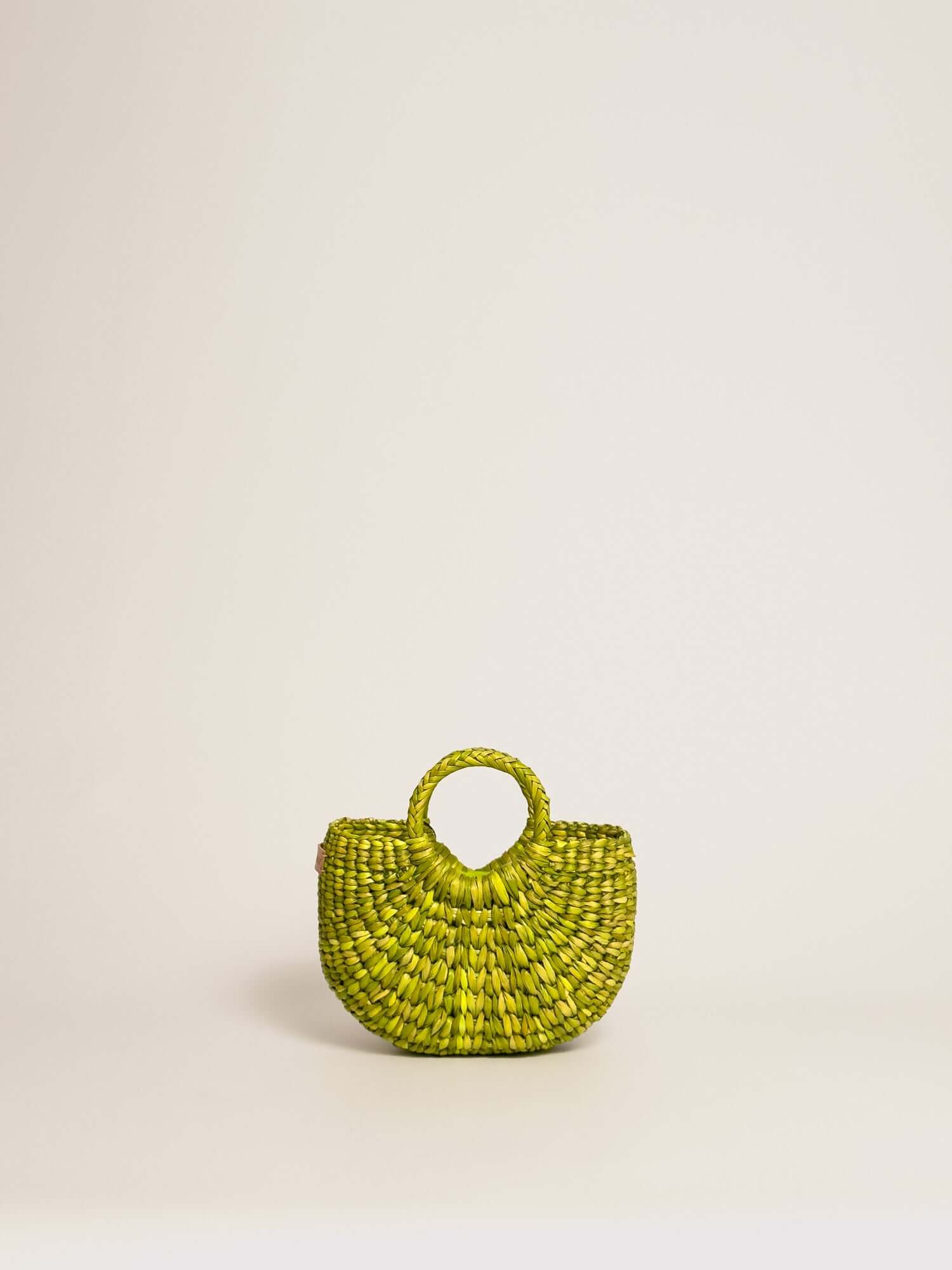 Woven mini bag - designer everyday crossbody | Lime Green