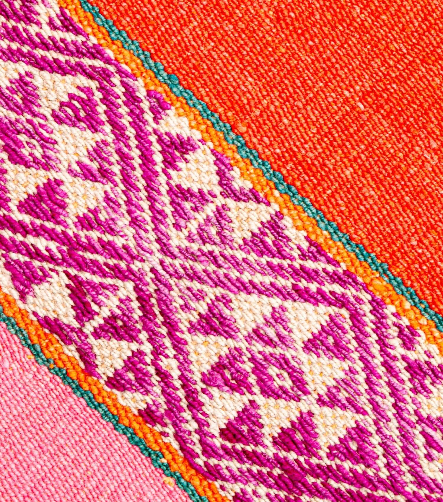 Peruvian Frazada - Wool Throw & Rug, Traditional Textile Art - No. 19 - 175x141 cms