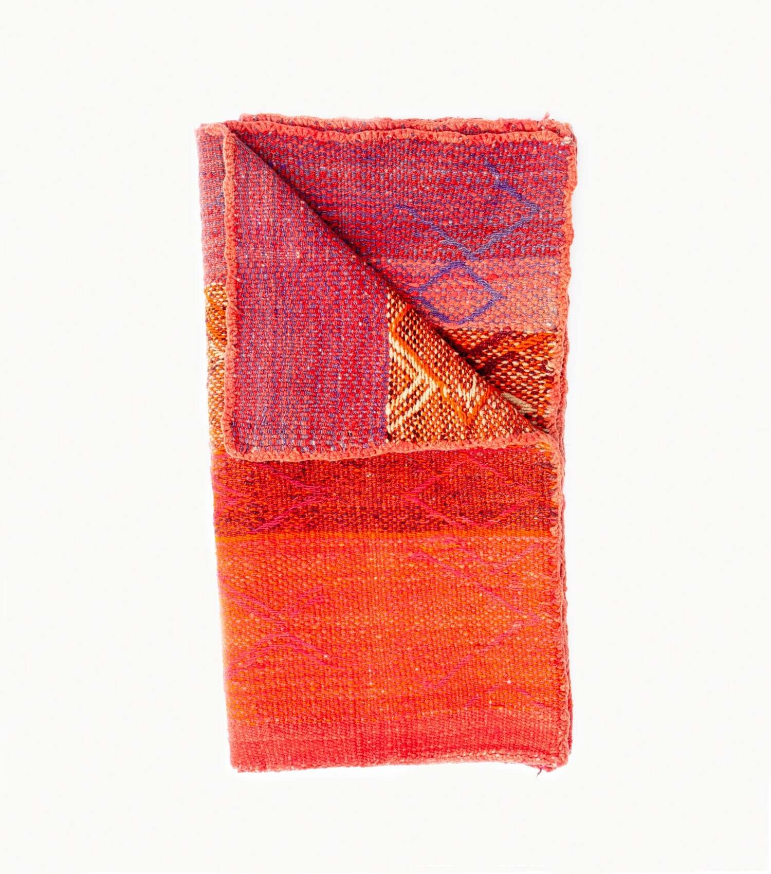 Peruvian Frazada - Wool Throw & Rug, Traditional Textile Art - No. 4 - 150x139 cms