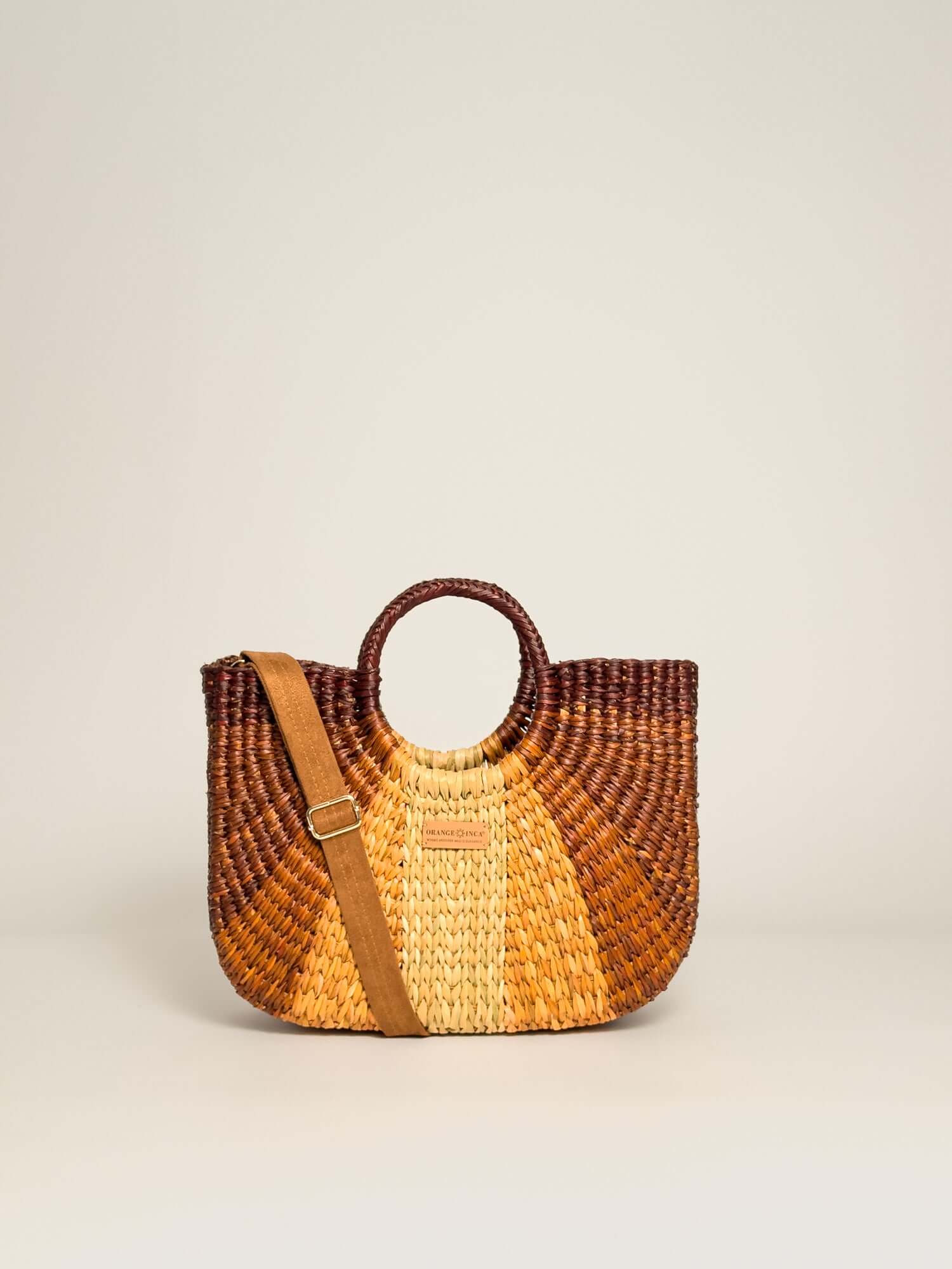 Poolside Handbag functional with coin purse and tassel from Orange Inca | Brown and Natural