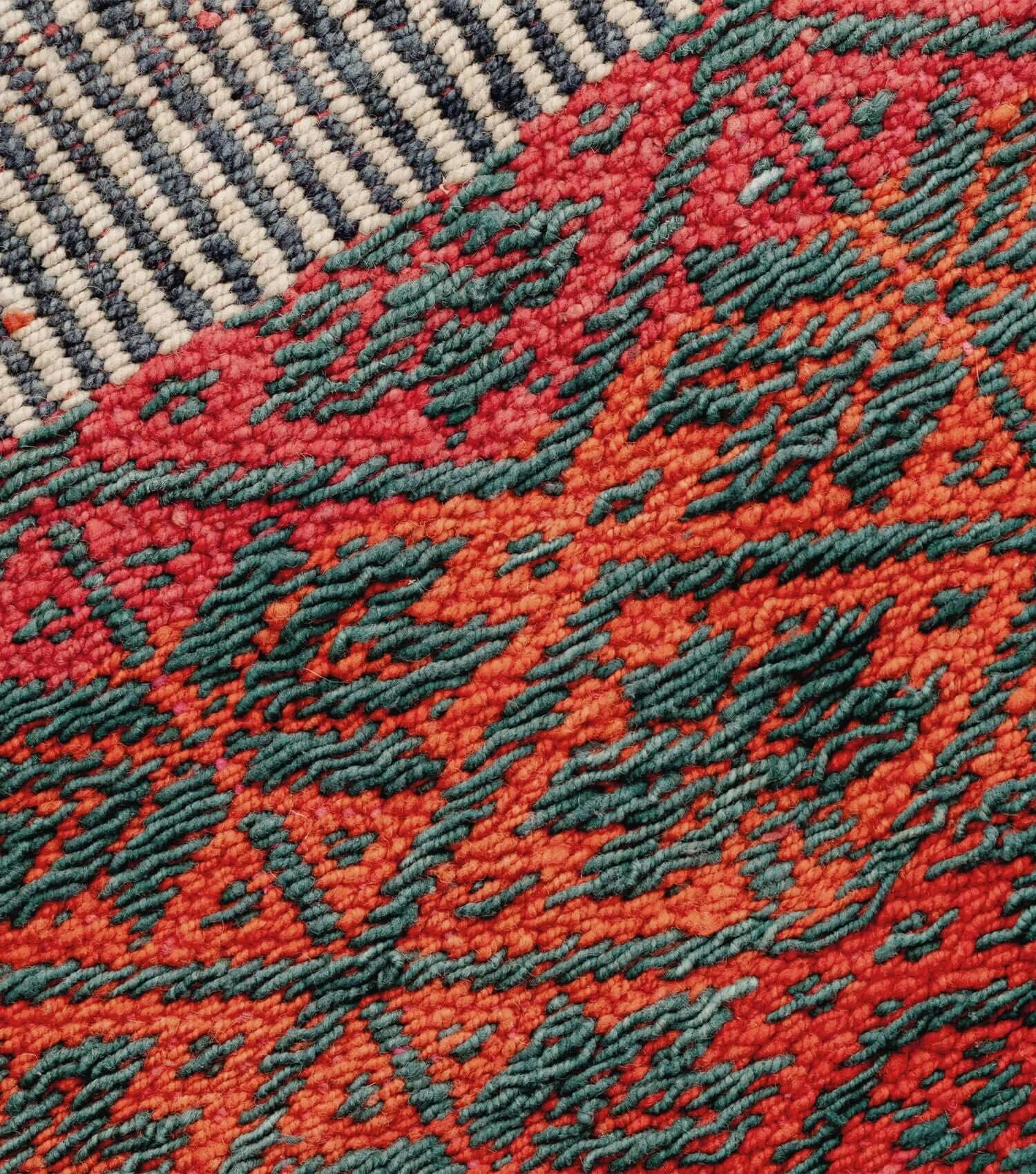 Peruvian Frazada - Wool Throw & Rug, Traditional Textile Art - No. 16 - 155x140 cms