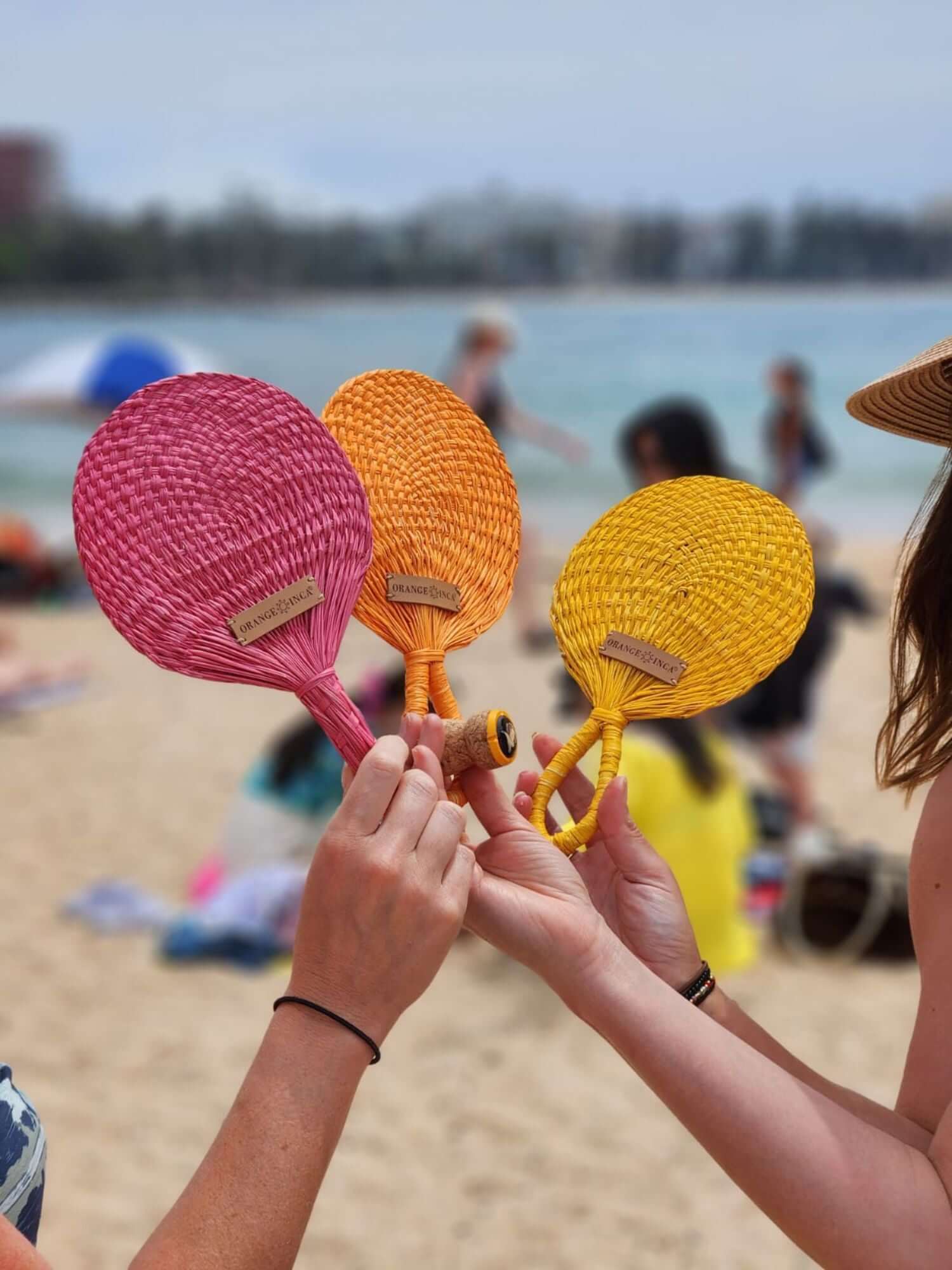 Straw Circle Hand Fan