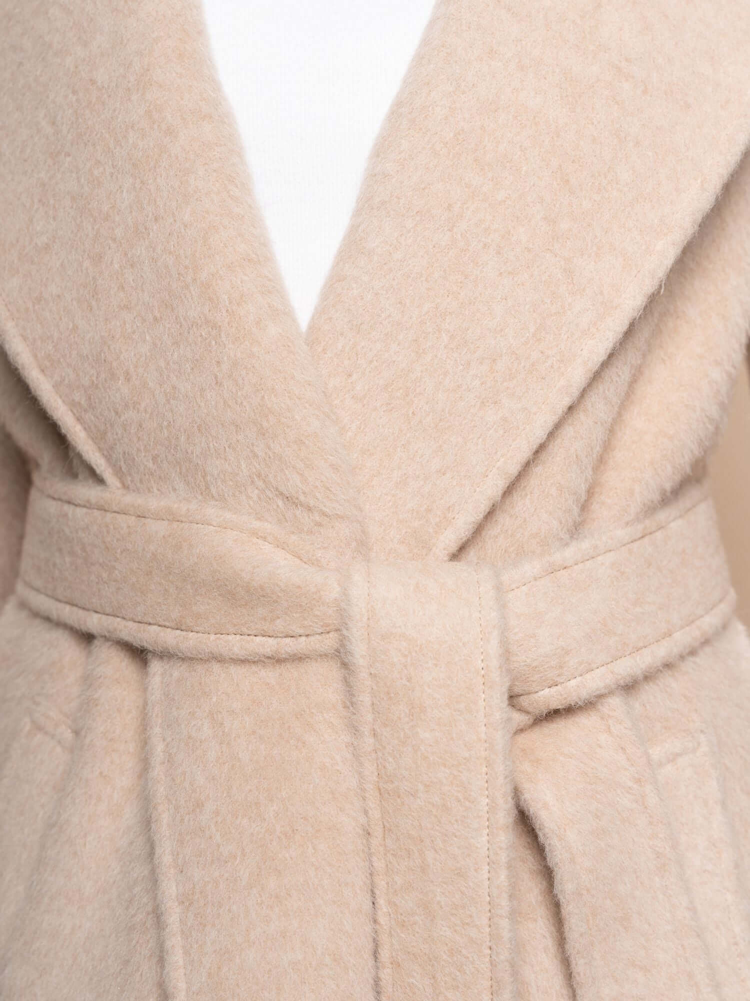 Alpaca Wool Coat - Beige (The Maras Coat)