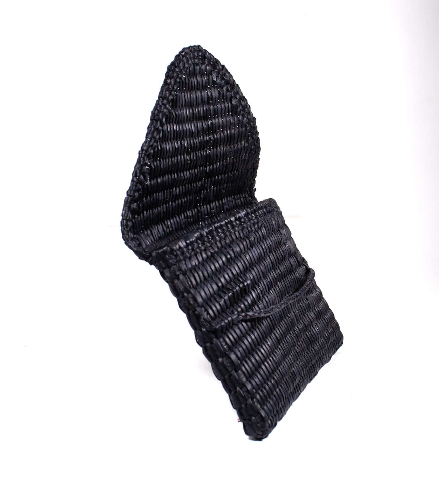 Lima Clutch profile view - eco-friendly evening bag | Black