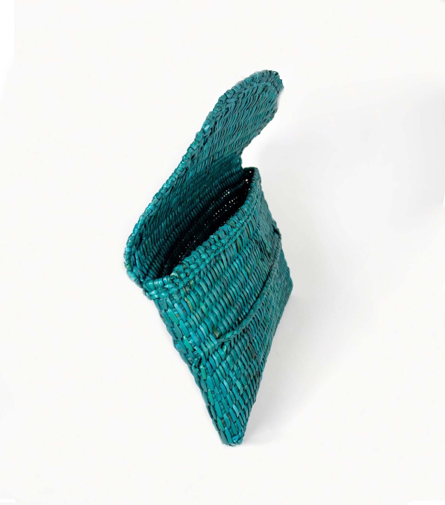 Inside Lima Clutch showing spacious storage - eco-friendly evening bag