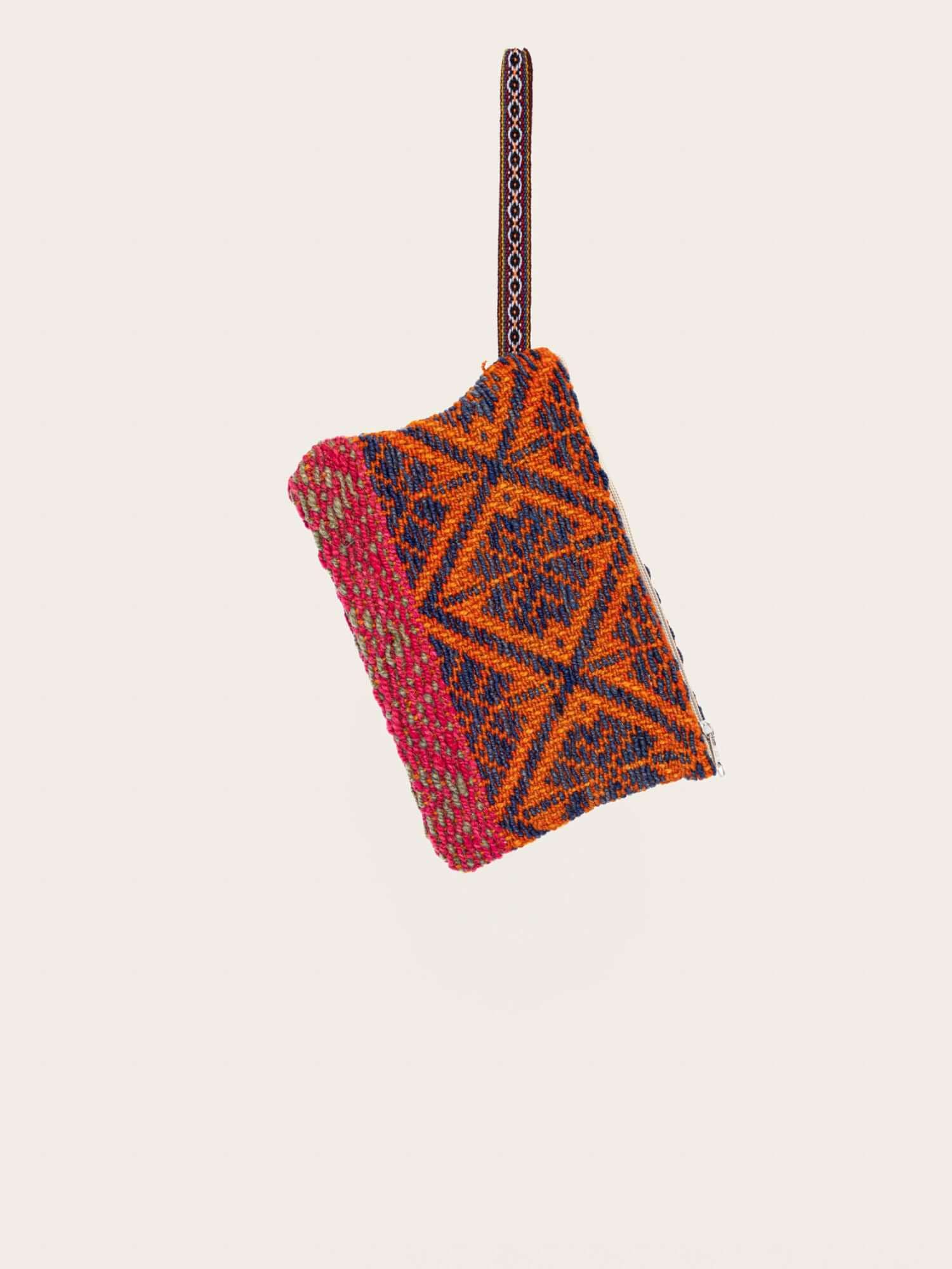 Manta Clutch - Orange, Fuchsia & Navy