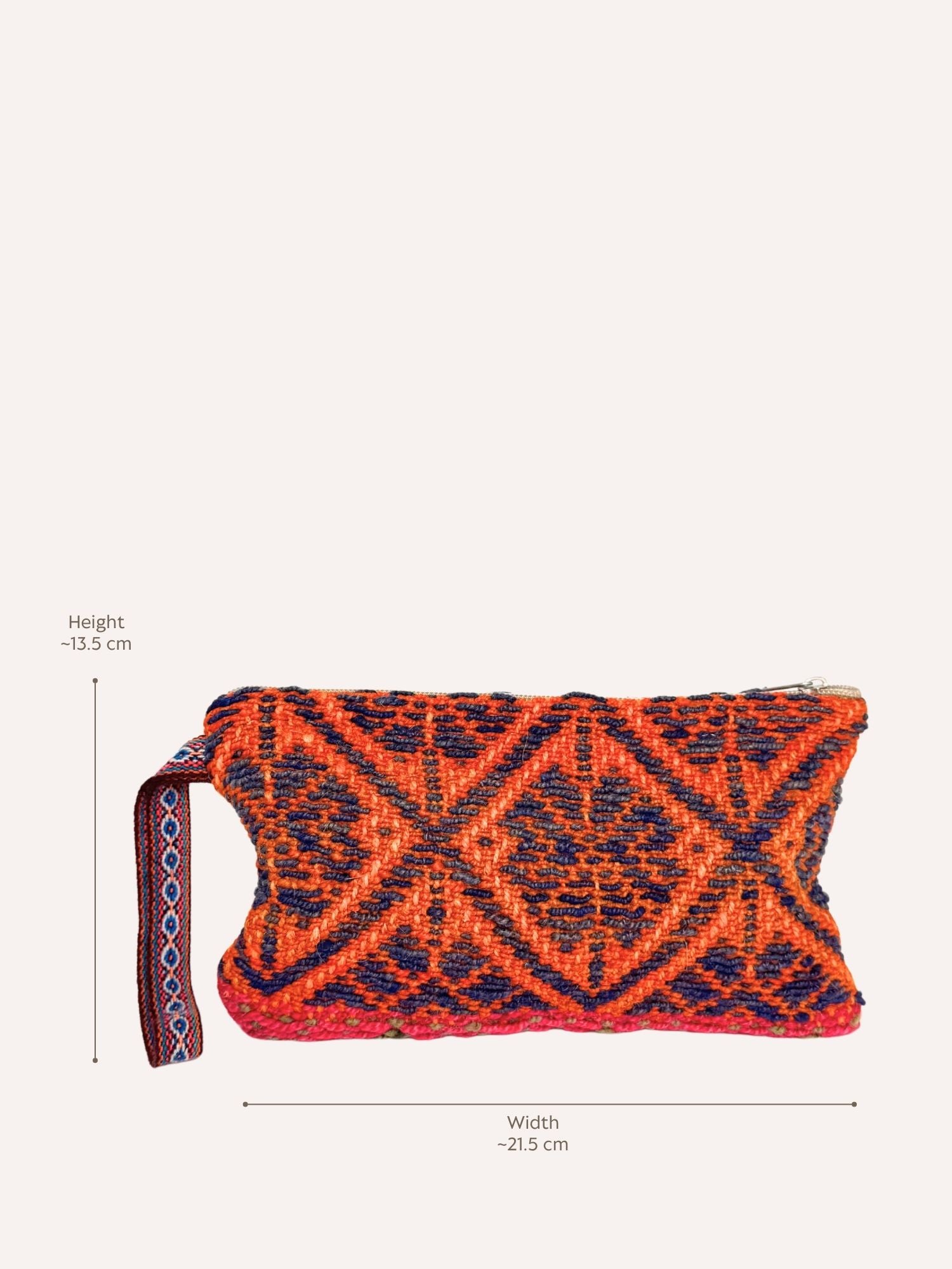 Manta Clutch - Orange, Fuchsia & Navy