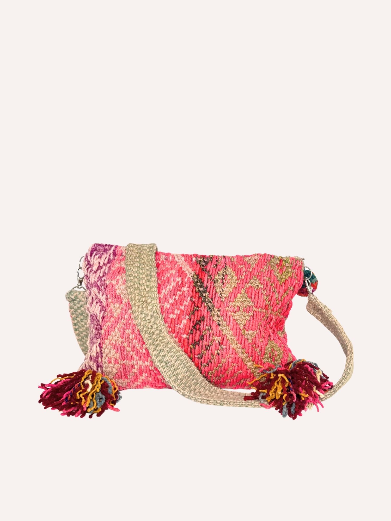 Manta Clutch - Pink, Silver and Purple