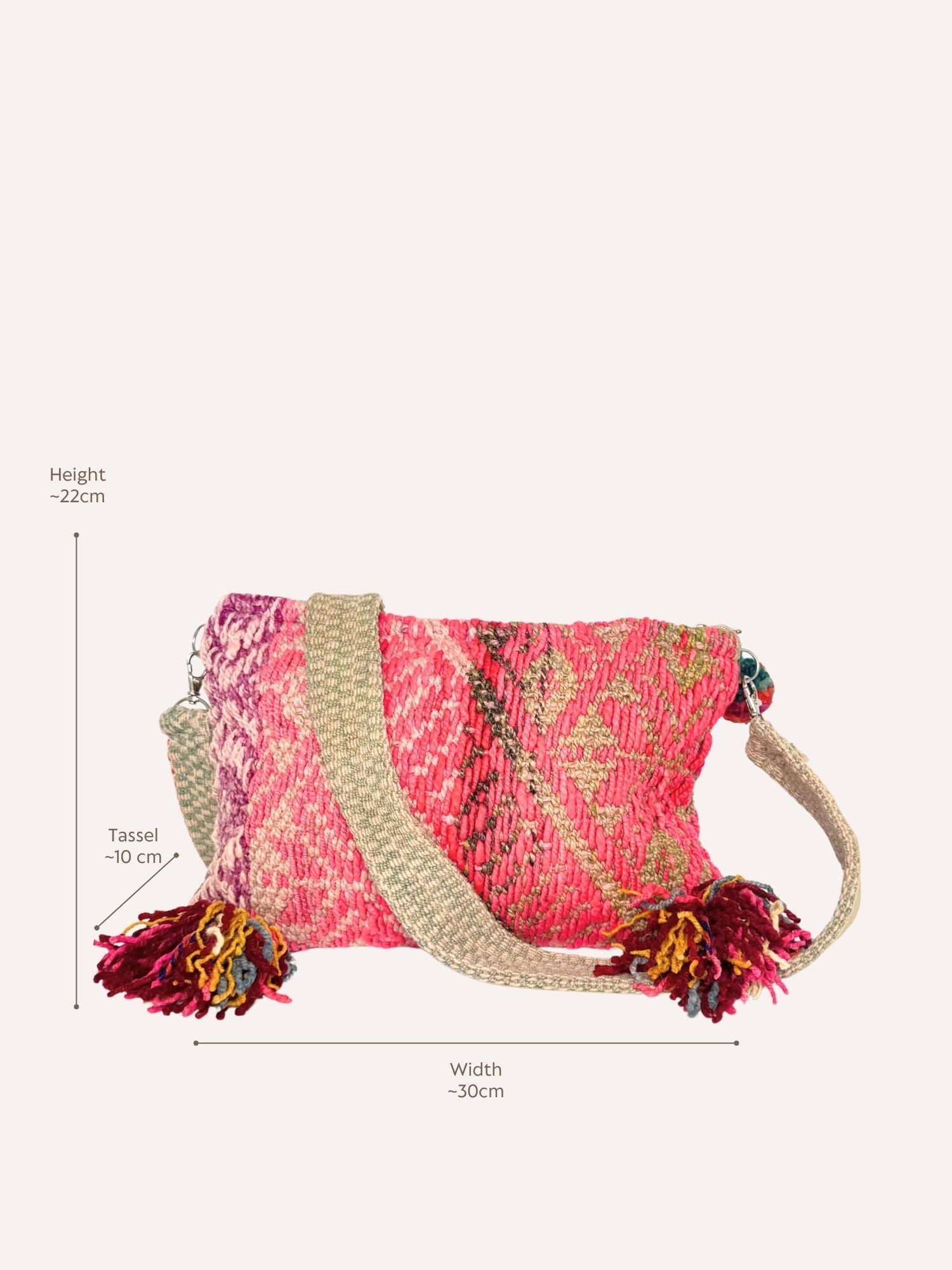 Manta Clutch - Pink, Silver and Purple