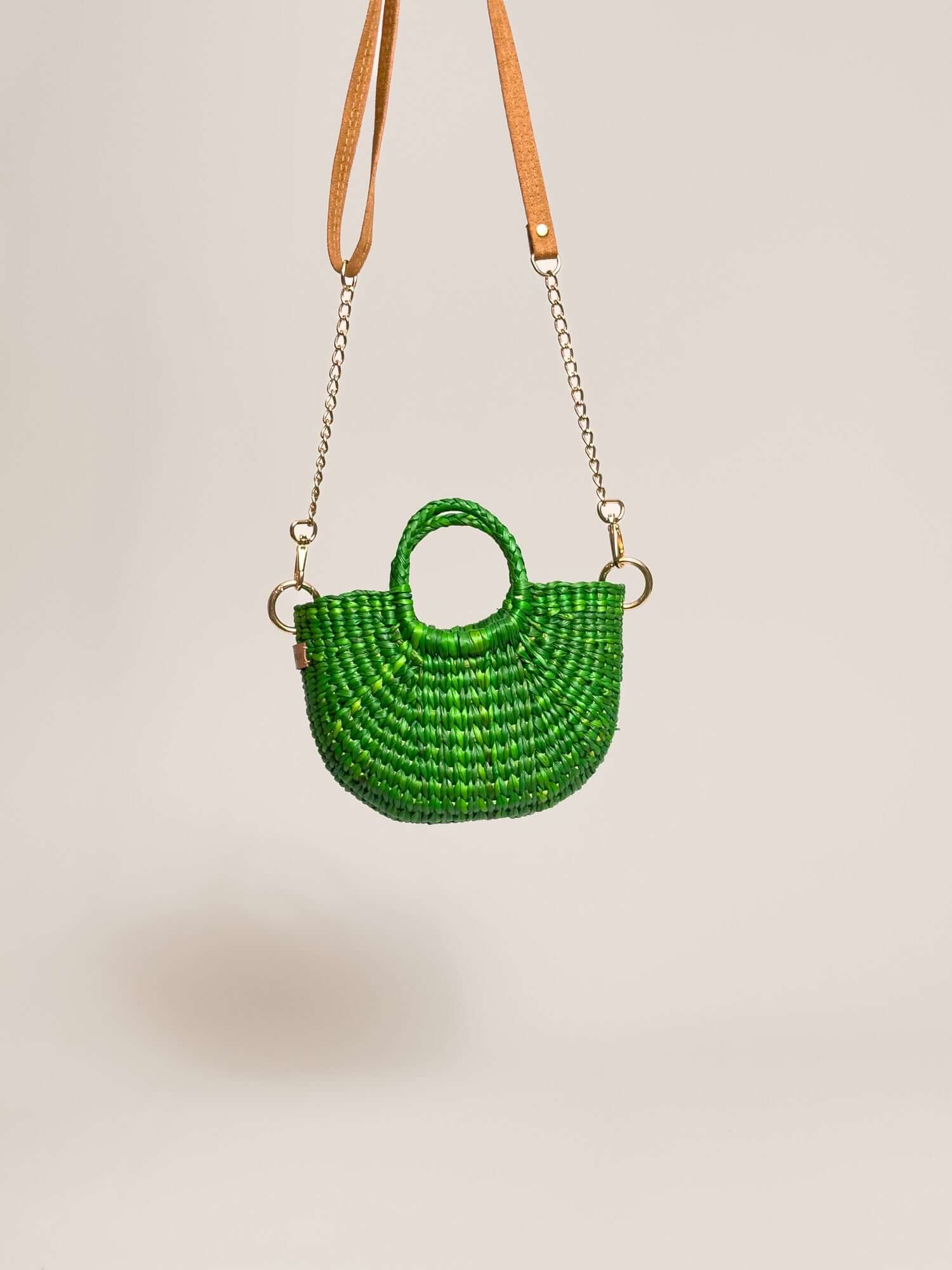 Orange Inca everyday mini bag w removalble straps | Emerald Green