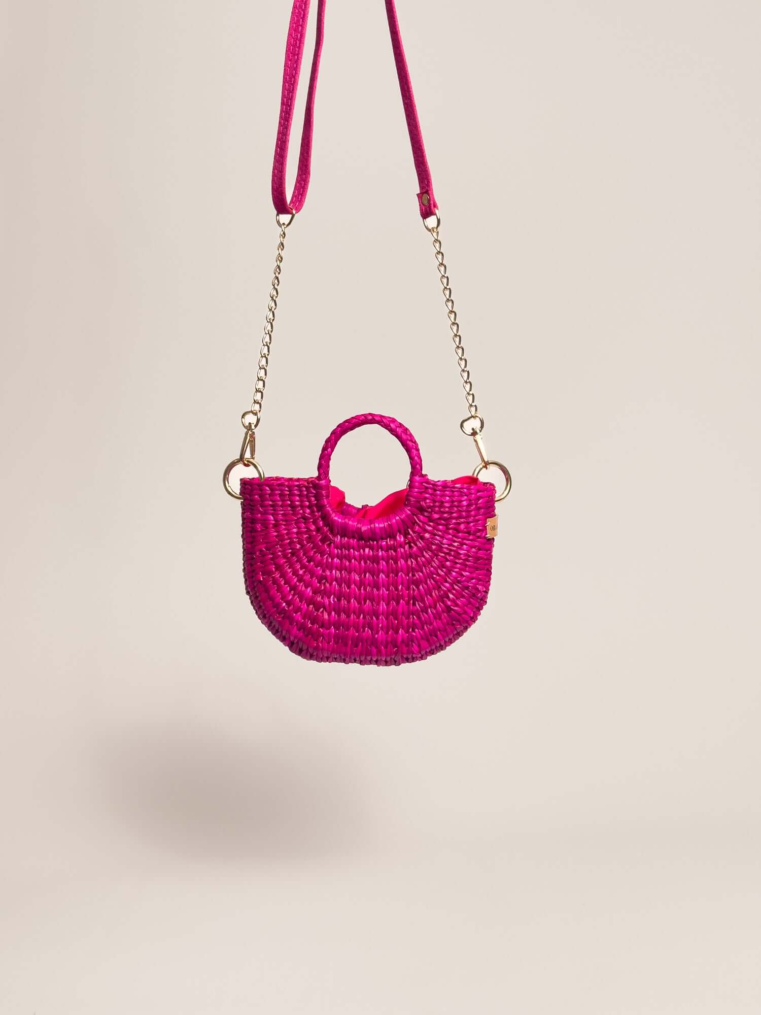 Orange Inca everyday mini bag w removalble straps | Fuchsia