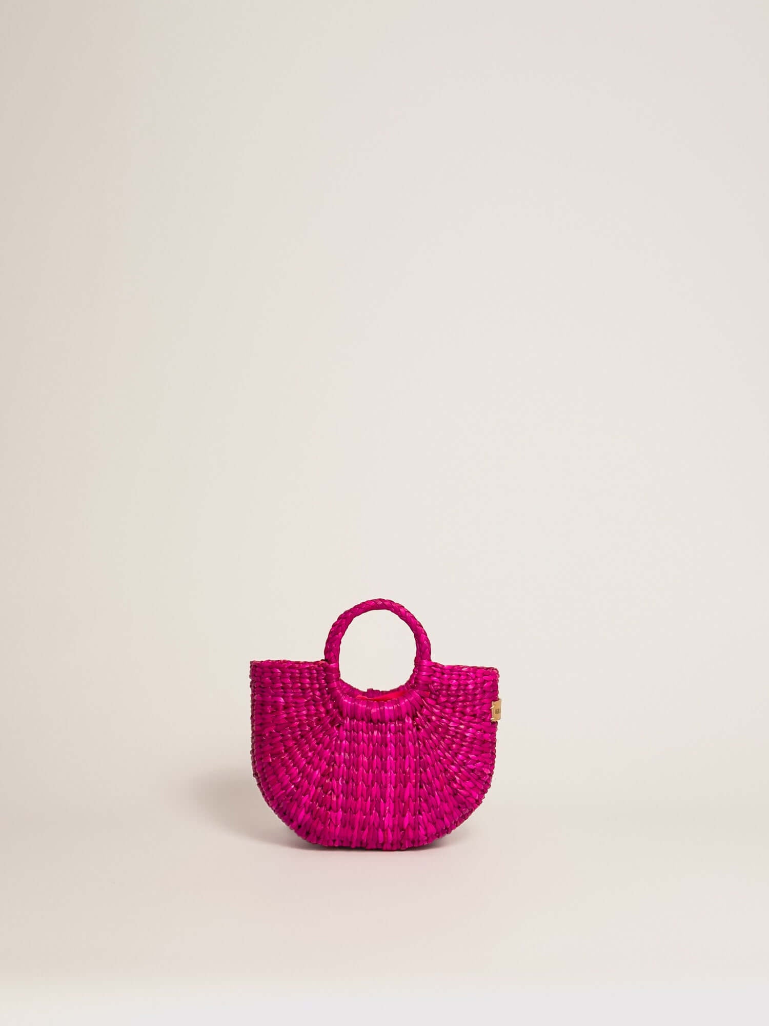 Woven mini bag - designer everyday crossbody | Fuchsia