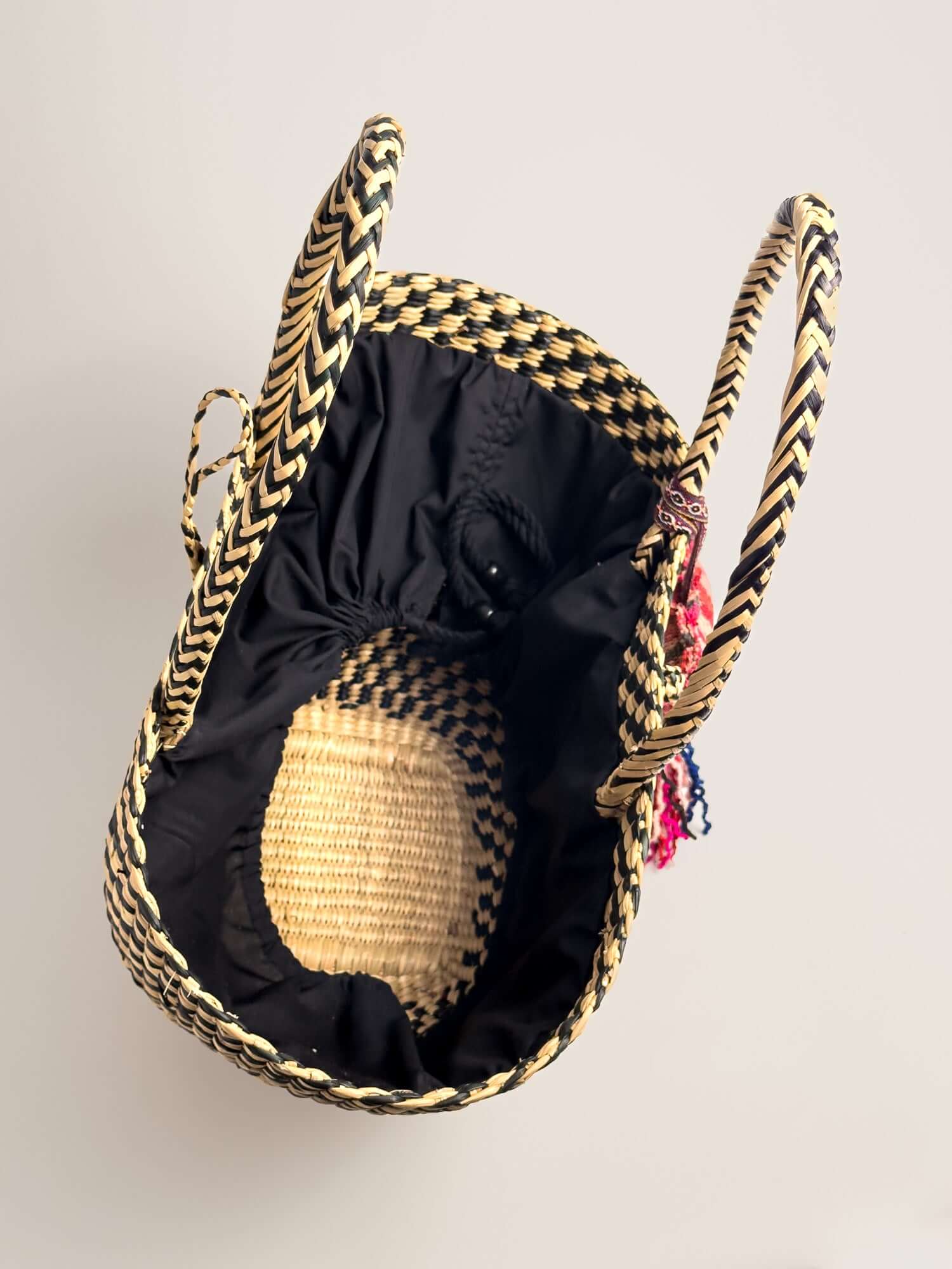 Playa Tote - Black and Natural Checkered