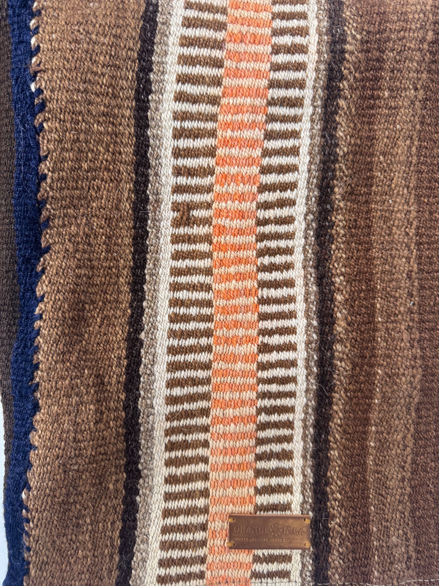 Manta Fringe Clutch - Browns and Washed Orange