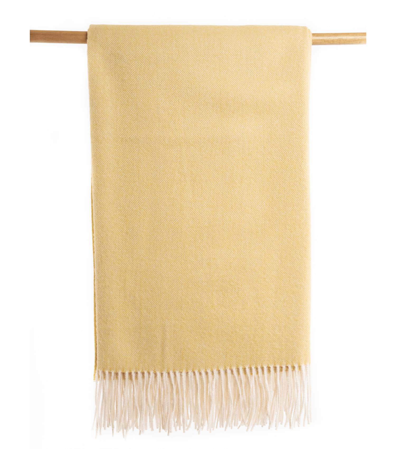 Herringbone Throw, Baby Alpaca - Yellow