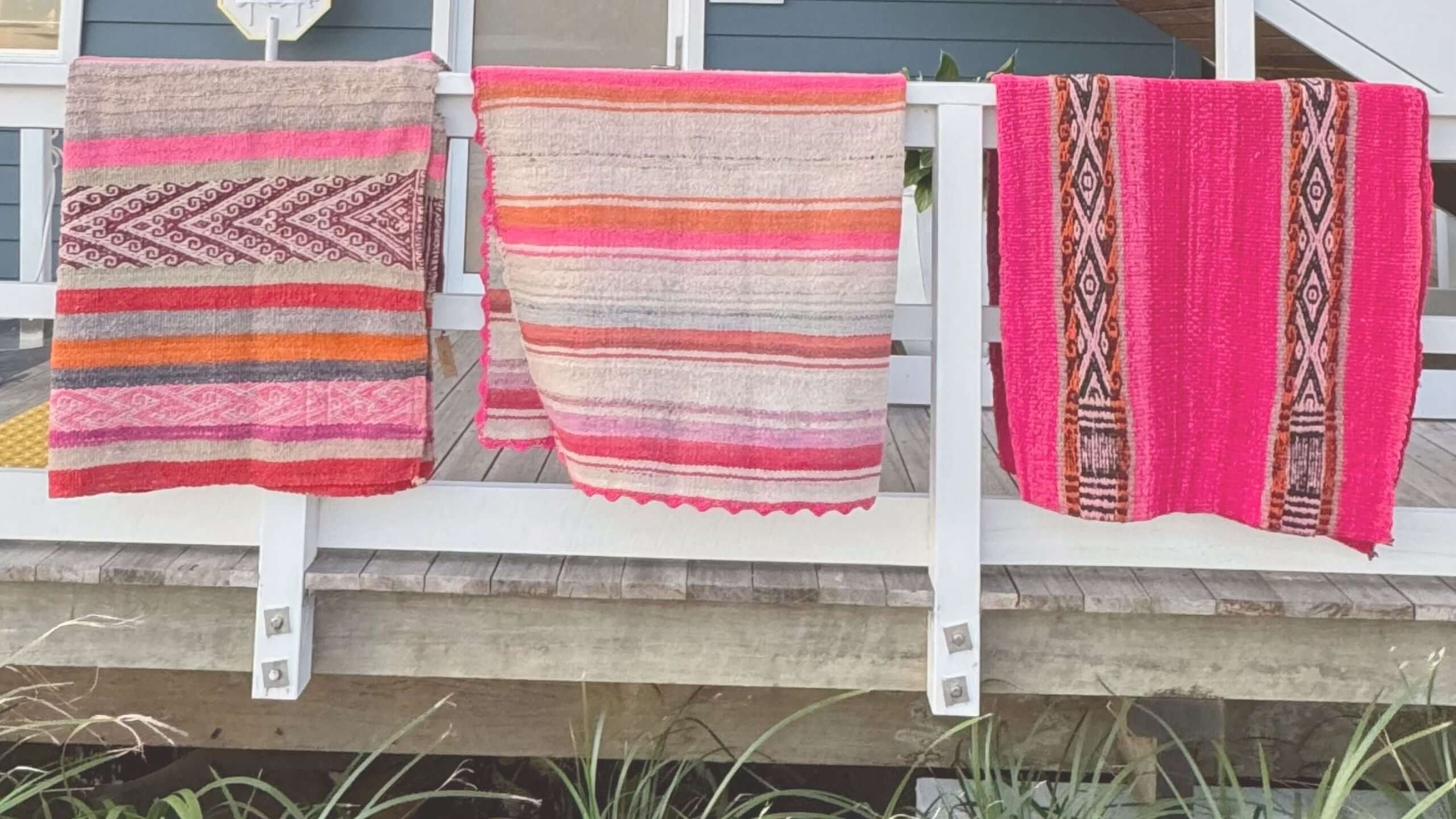 Discover unique handwoven Peruvian wool throws. Each bohemian blanket brings artisan craftsmanship to your home as a rug, throw, or wall hanging. Shop sustainable textiles.