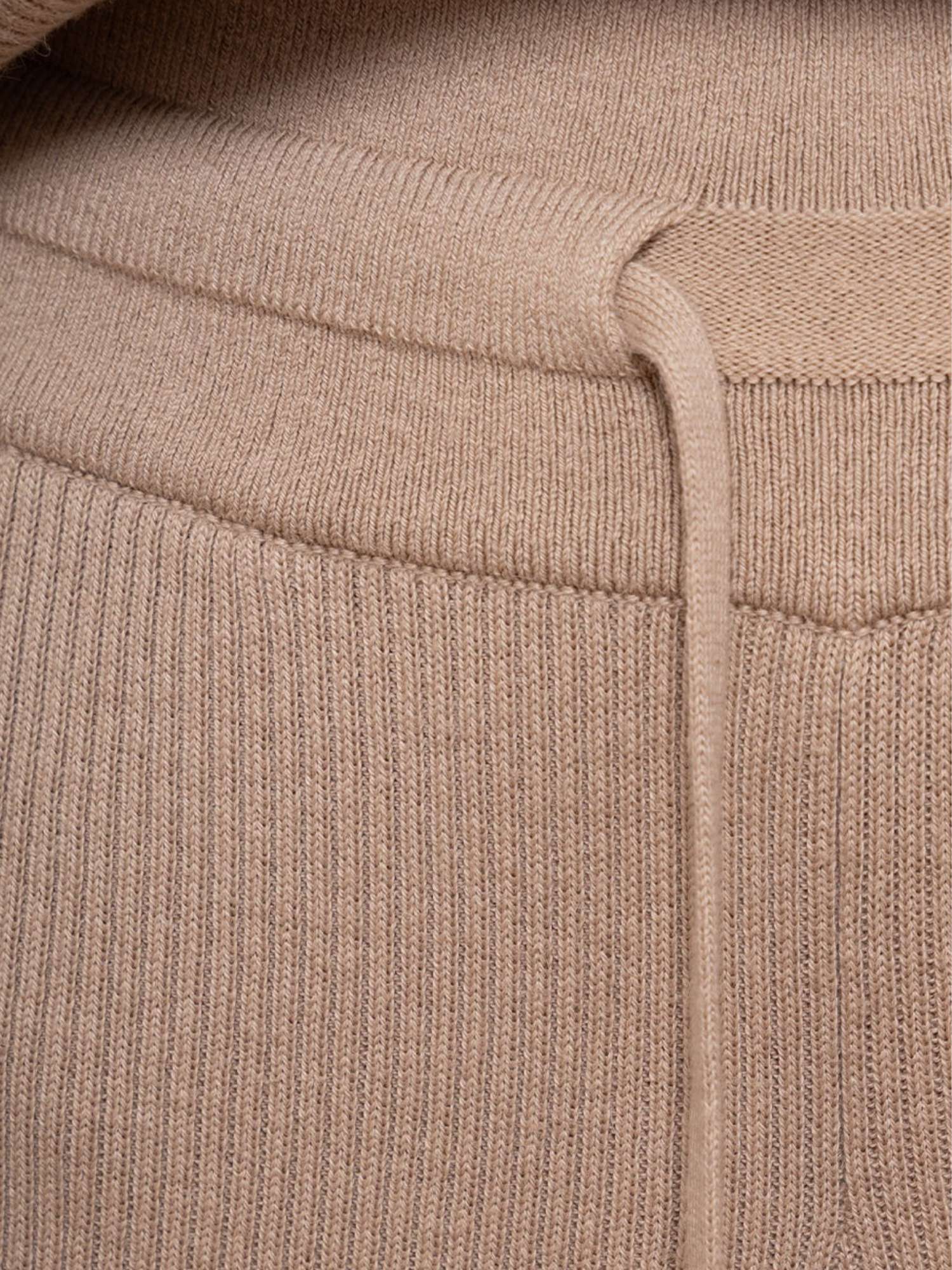 Alpaca & Pima Cotton Ribbed Loungewear Set – Beige