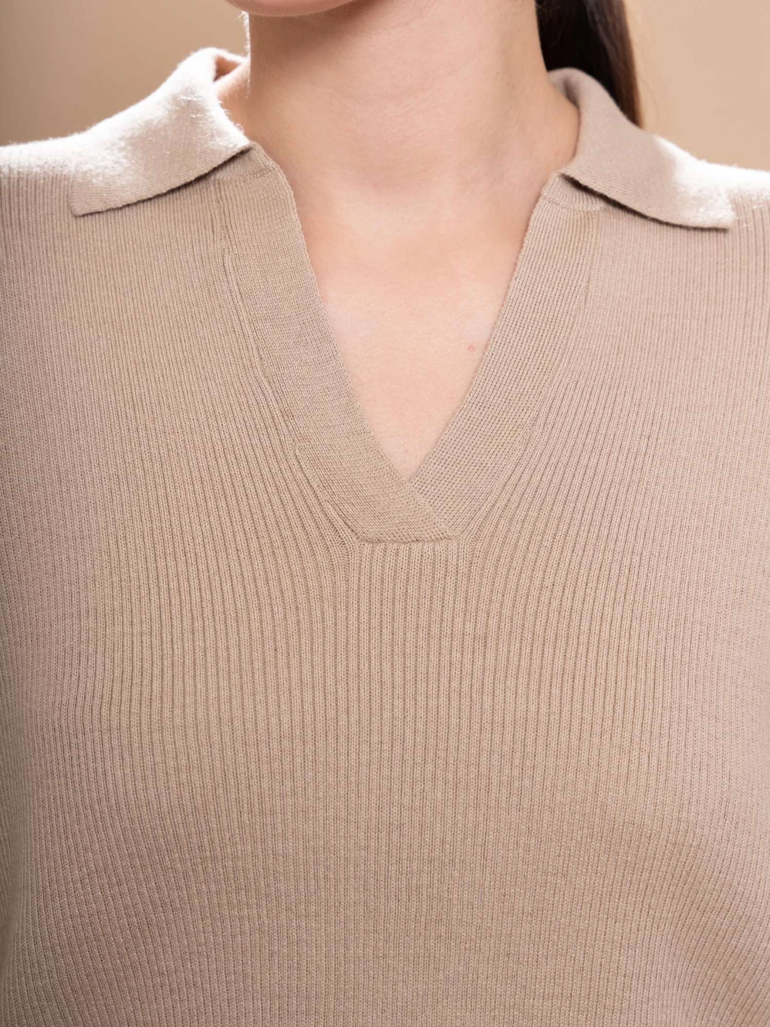 Alpaca & Pima Cotton Ribbed Loungewear Set – Beige