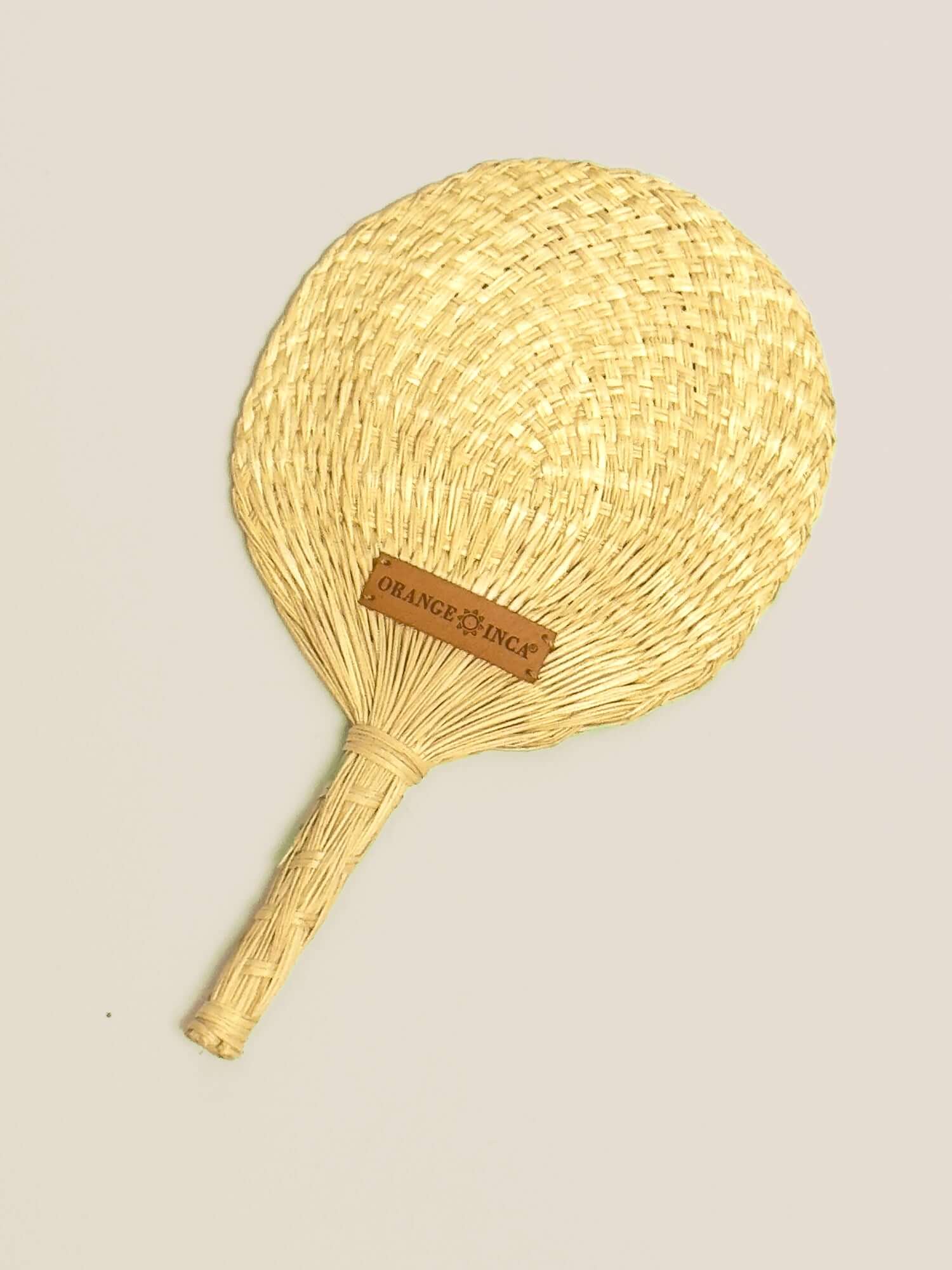 Straw Circle Hand Fan