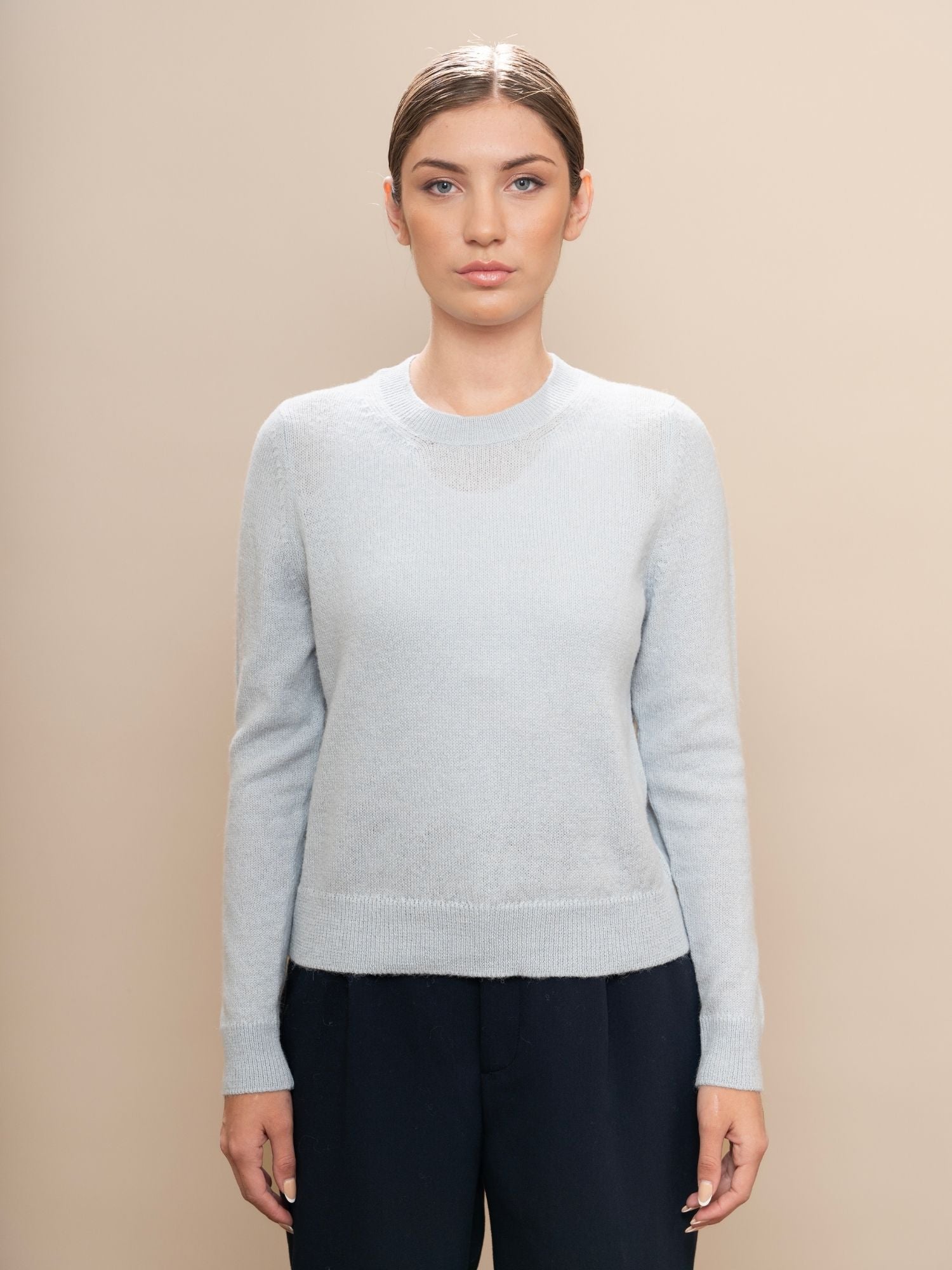 Classic Sweater - Baby Alpaca - Baby Sky Blue