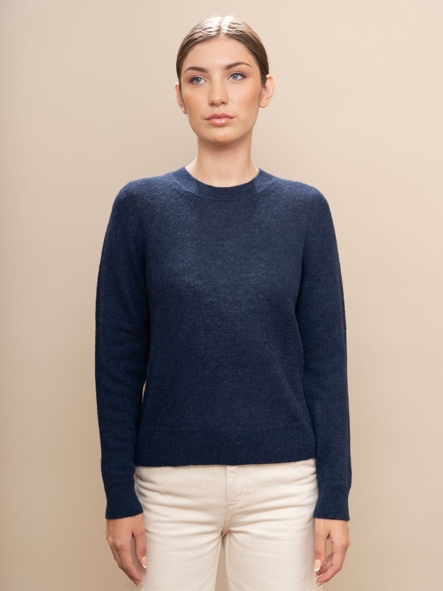 Classic Sweater - Baby Alpaca - Navy Blue
