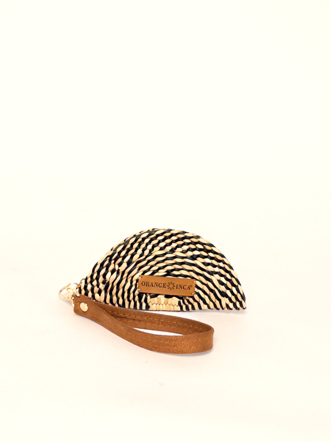 Gran Fiesta Coin Purse – Faux Suede Strap, striped design, faux suede strap, zip closure, compact size.