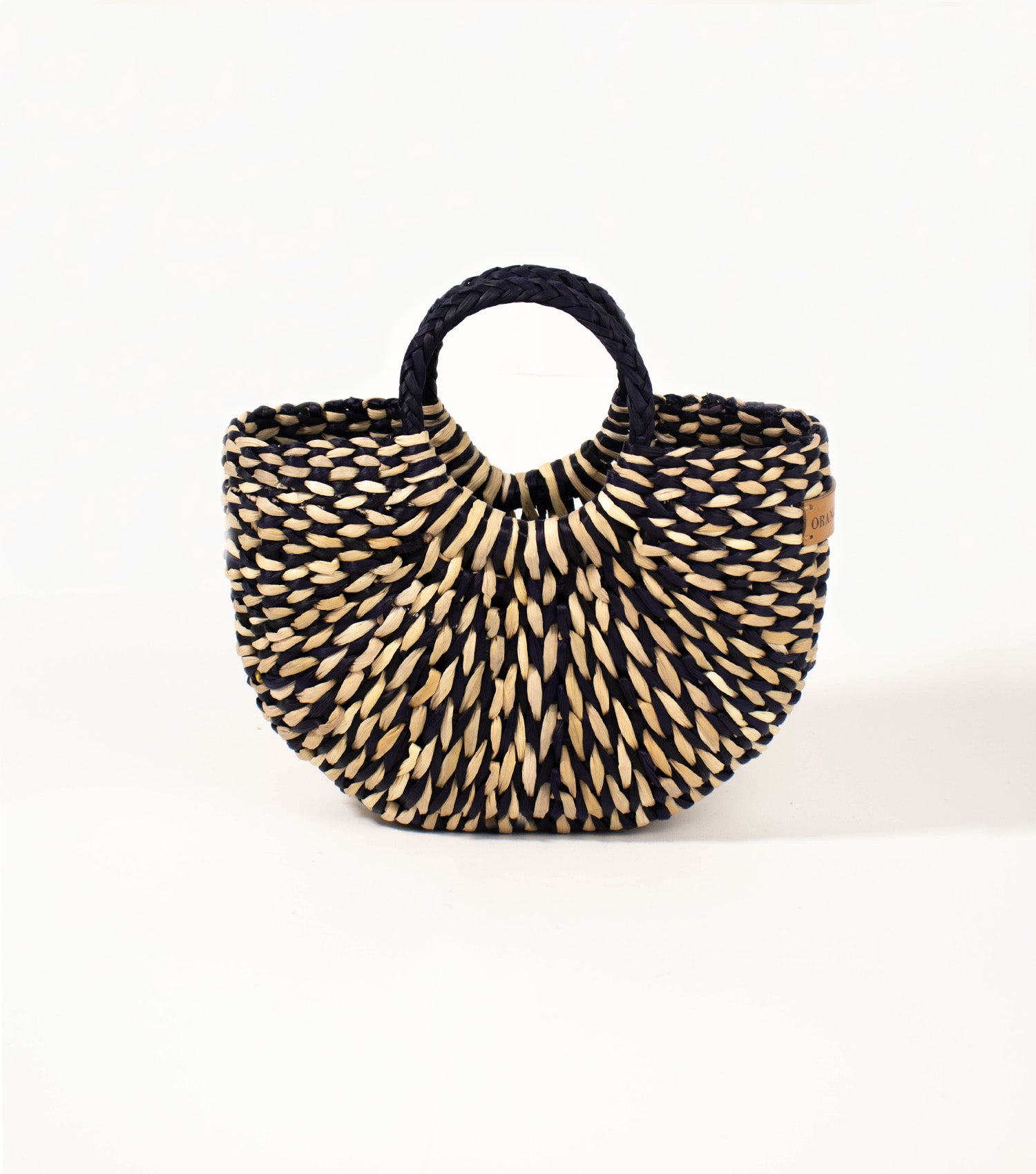 Fiesta Mini Crossbody Bag - Navy Blue and Natural Marbled