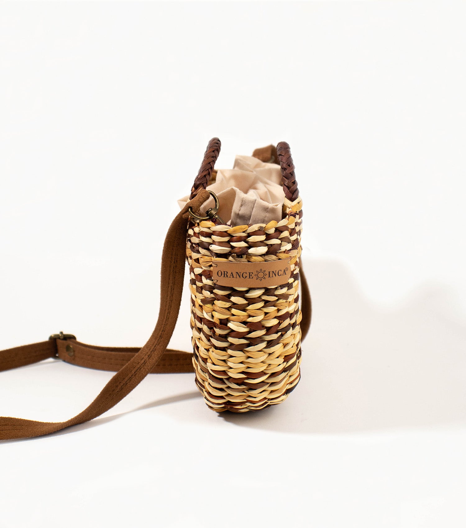 Fiesta Mini Crossbody Bag - Brown and Natural Marbled