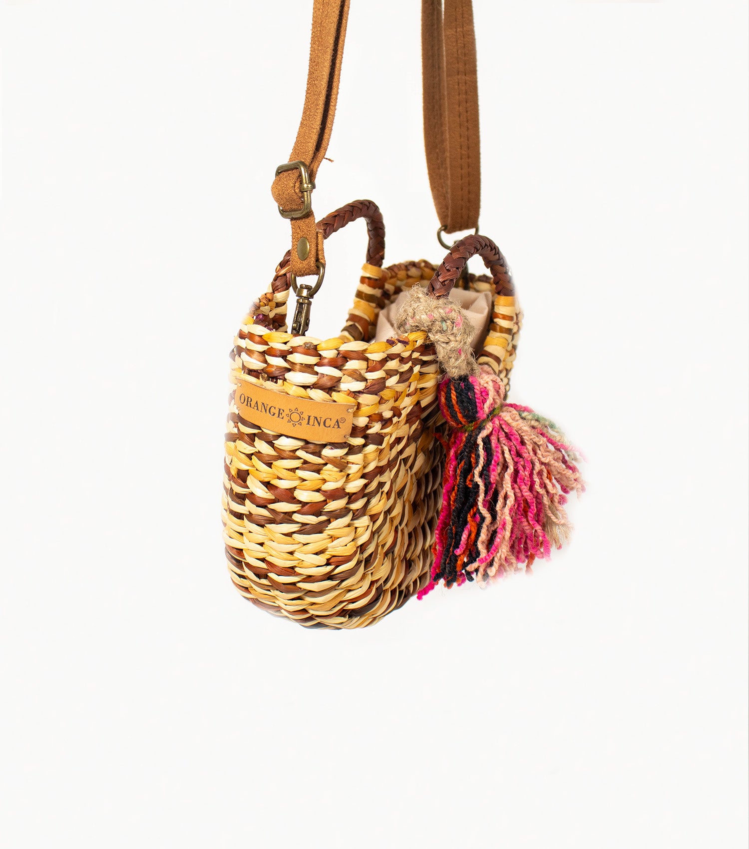 Fiesta Mini Crossbody Bag - Brown and Natural Marbled