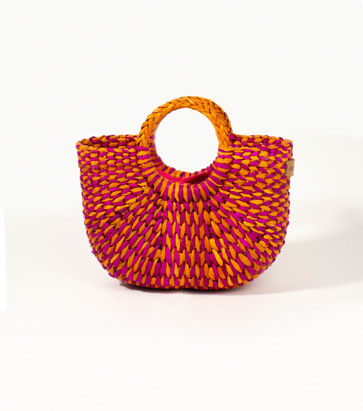 Fiesta Mini Crossbody Bag - Fuchsia and Orange Marbled