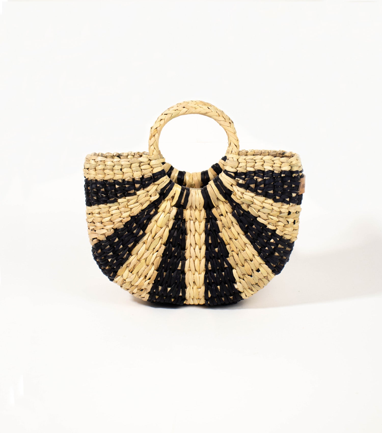 Fiesta Mini Crossbody Bag - Natural and Black Striped