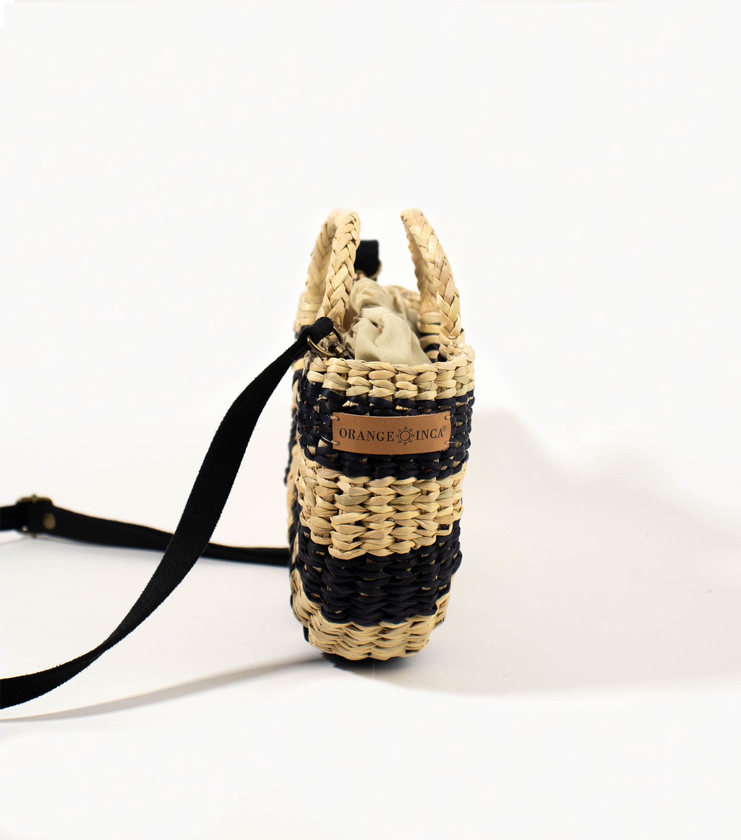 Fiesta Mini Crossbody Bag - Natural and Black Striped