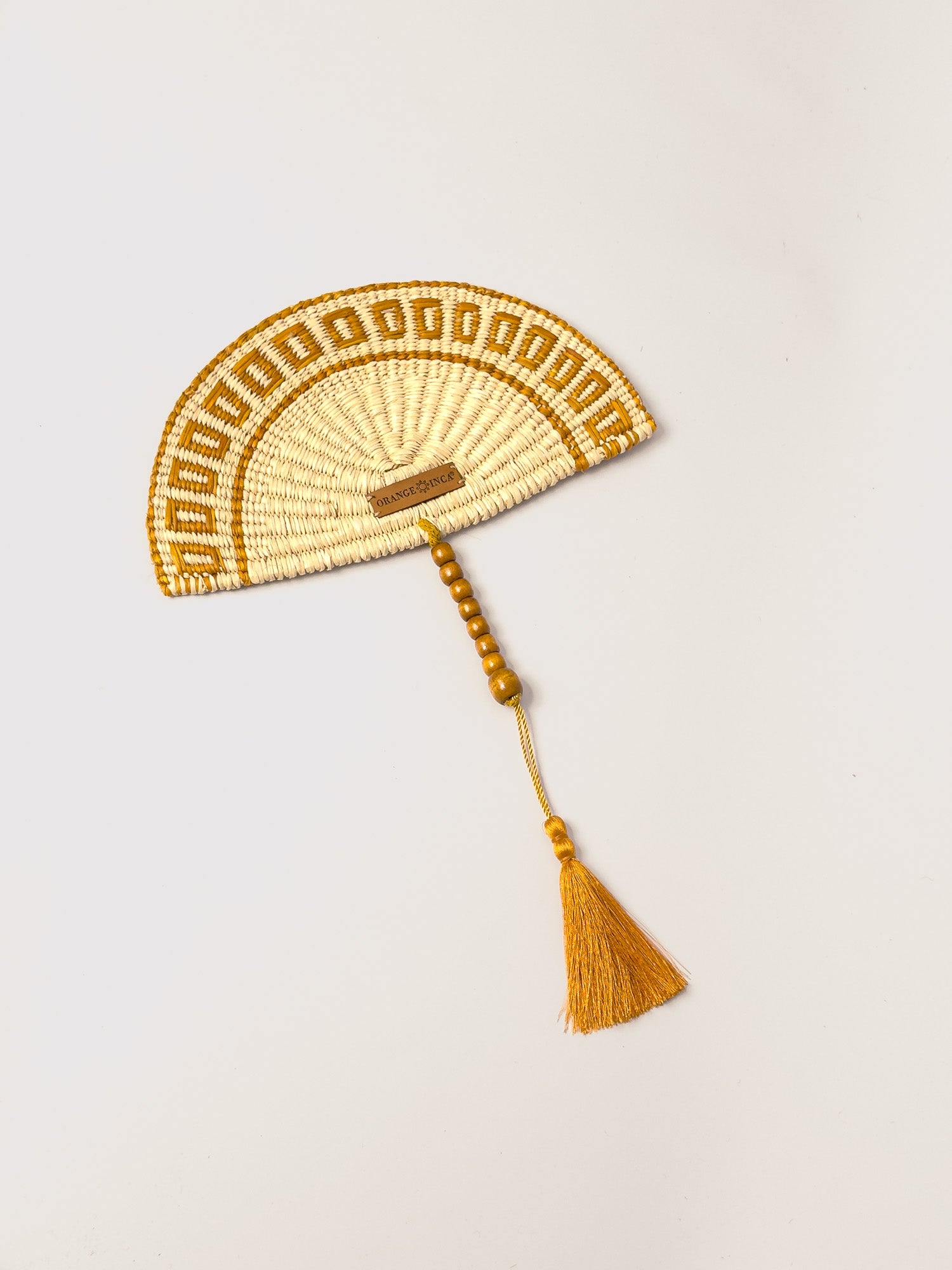 Straw Hand Fan - Half Moon Shaped | Small or Medium