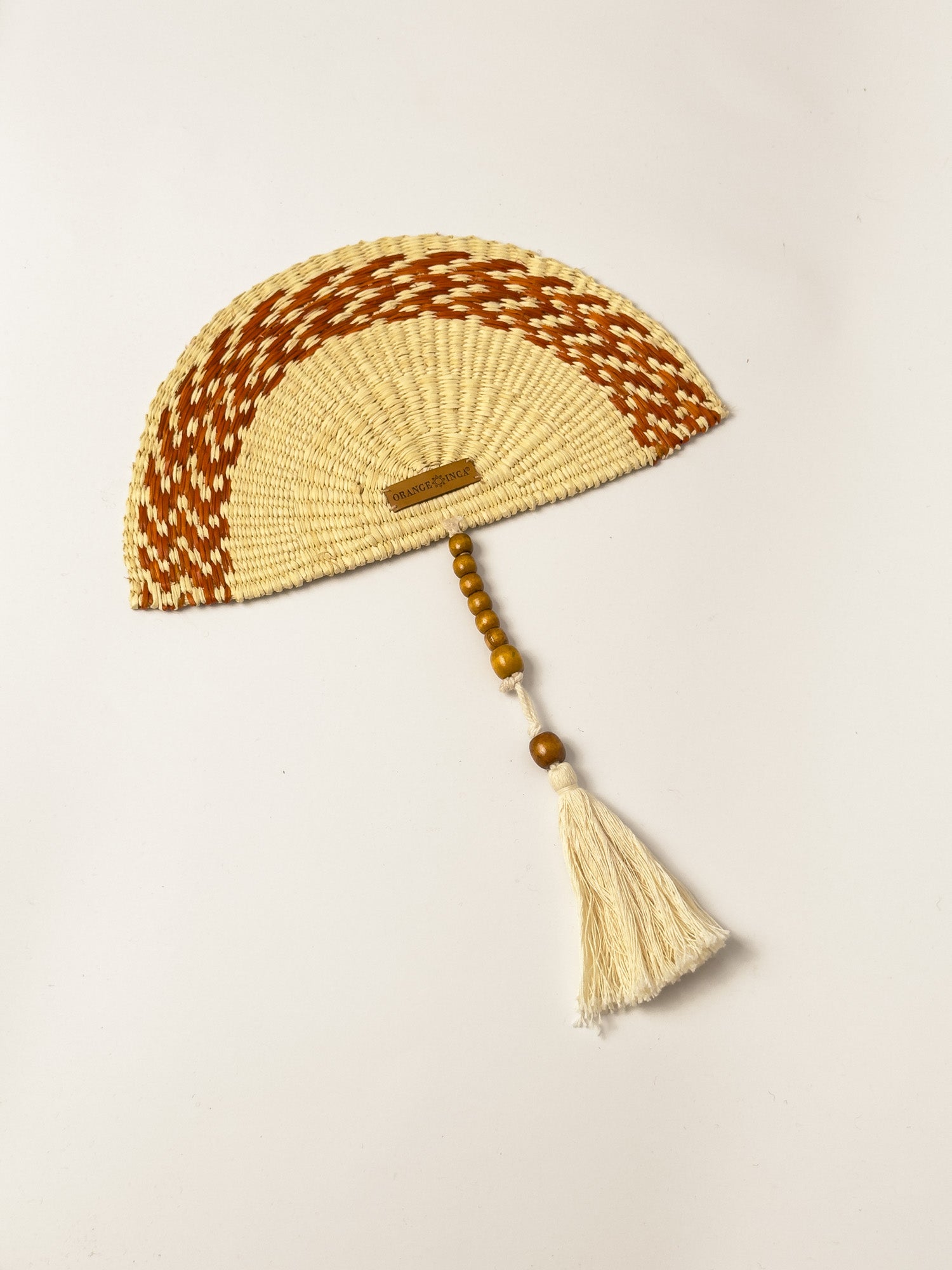 Straw Hand Fan - Half Moon Shaped | Small or Medium