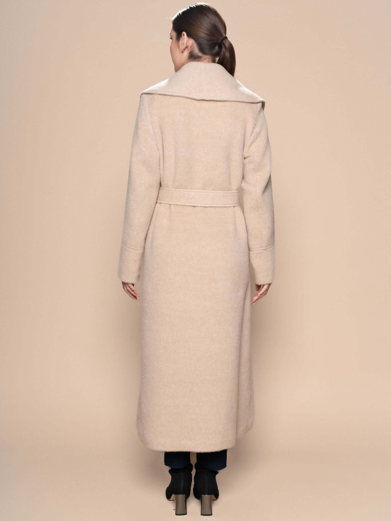 Alpaca Wool Coat  - Beige (The Maras Coat)