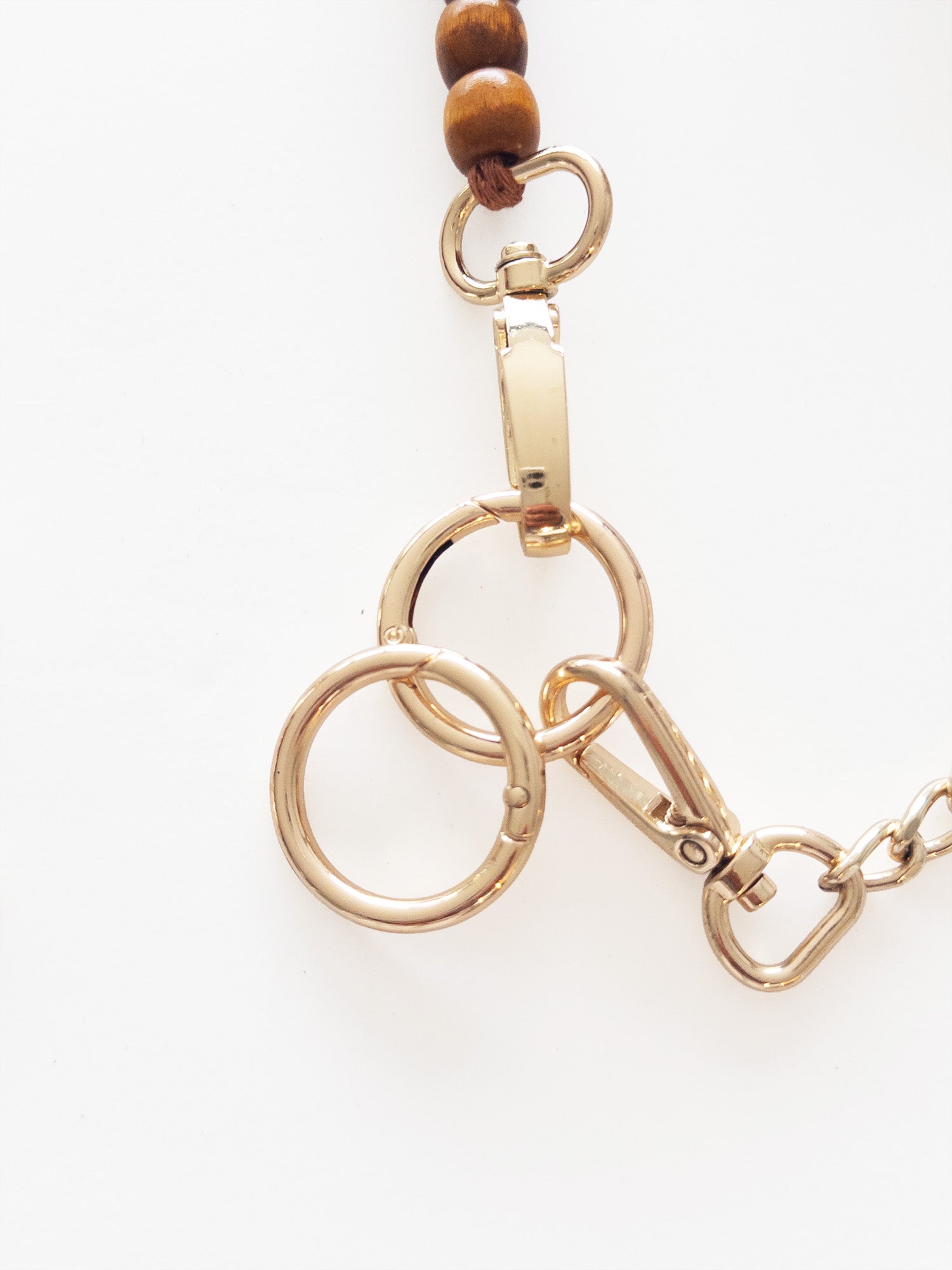 Light Gold–Tone Bag Connector Rings (Pair)