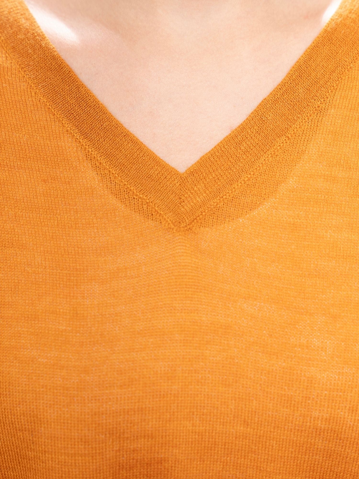 Lightweight Sweater - Baby Alpaca - Turmeric