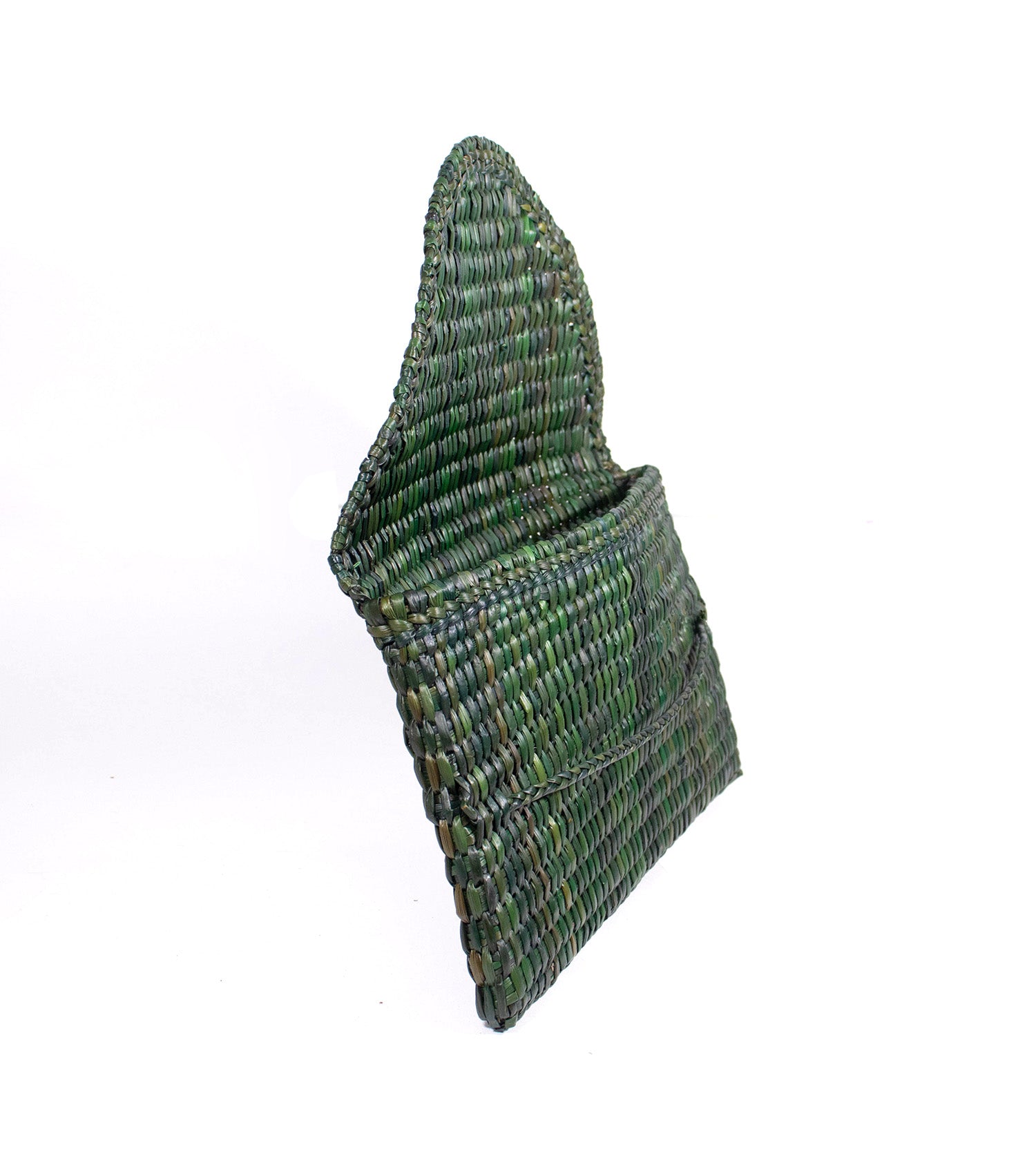 Lima Clutch in Dark Green - Interior View