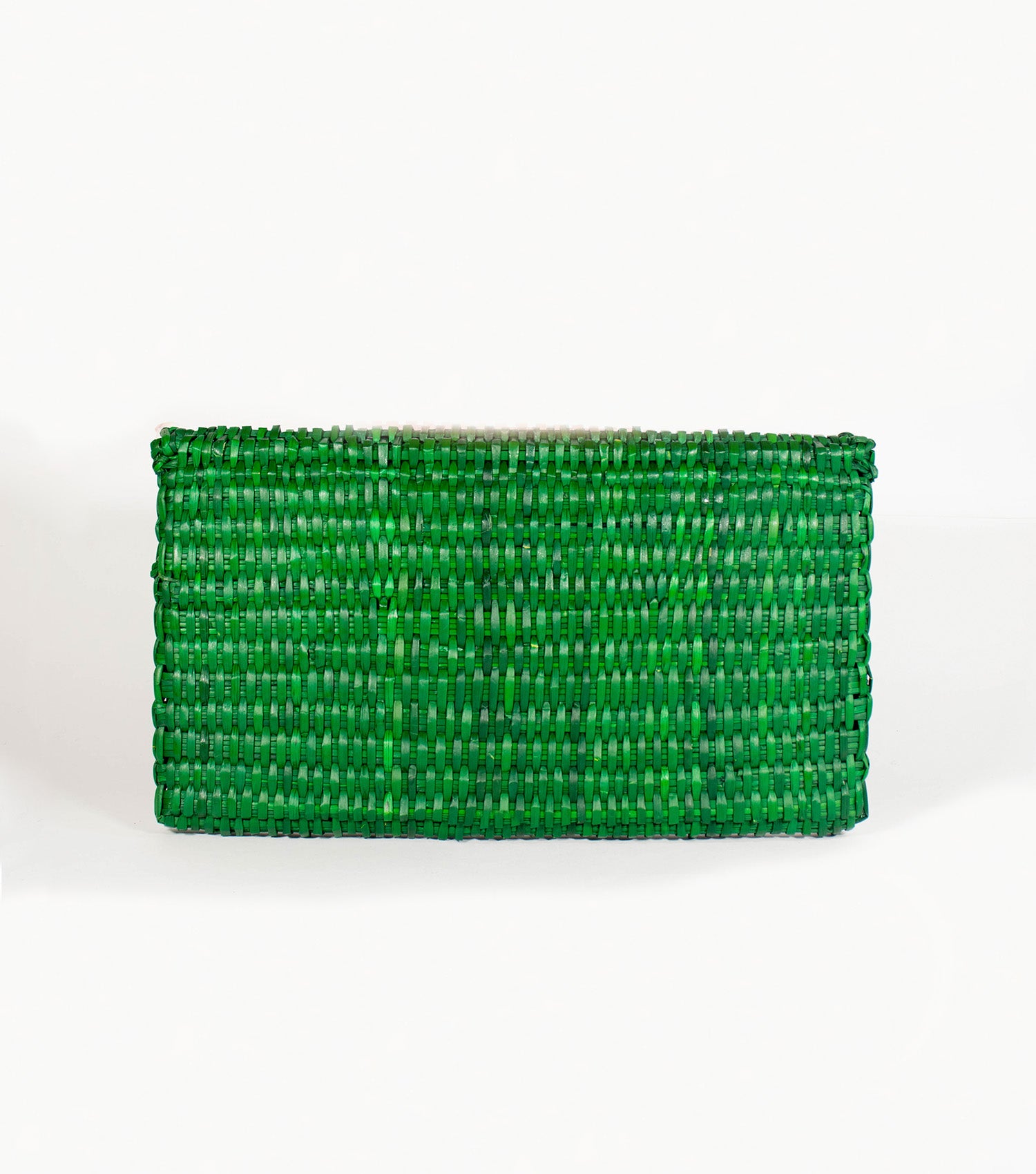 Back view of Lima Clutch - GreenEmerald enriched by meticulous stitching and artisanal attention to detail