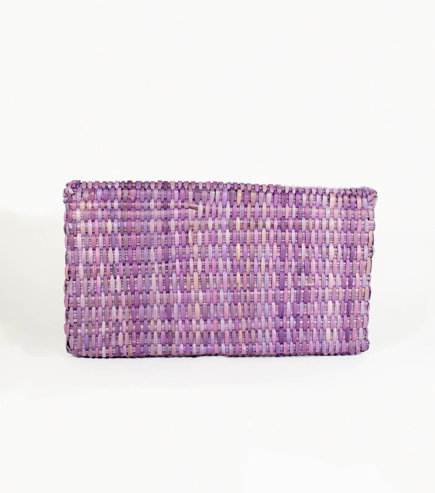 Back view of Lima Clutch - Lilac enriched by meticulous stitching and artisanal attention to detail.