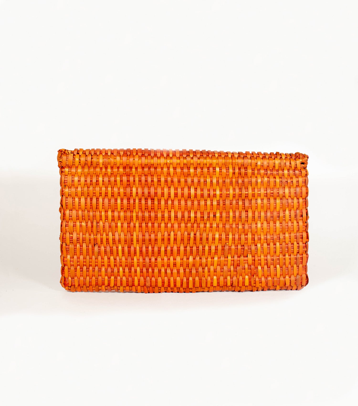 Back view of Lima Clutch - Terracotta enriched by meticulous stitching and artisanal attention to detail.