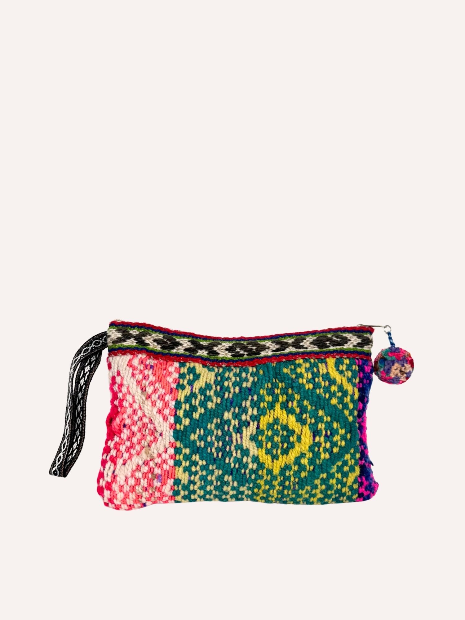 Manta Clutch - Pink, Green and Yellow