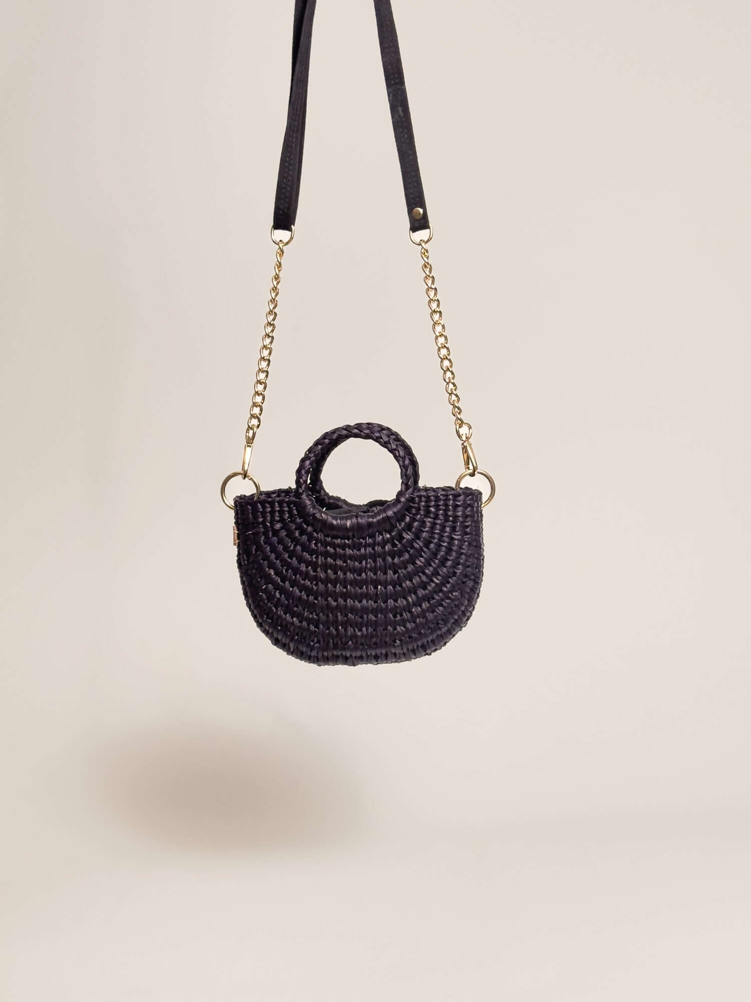 Orange Inca everyday mini bag w removalble straps | Black