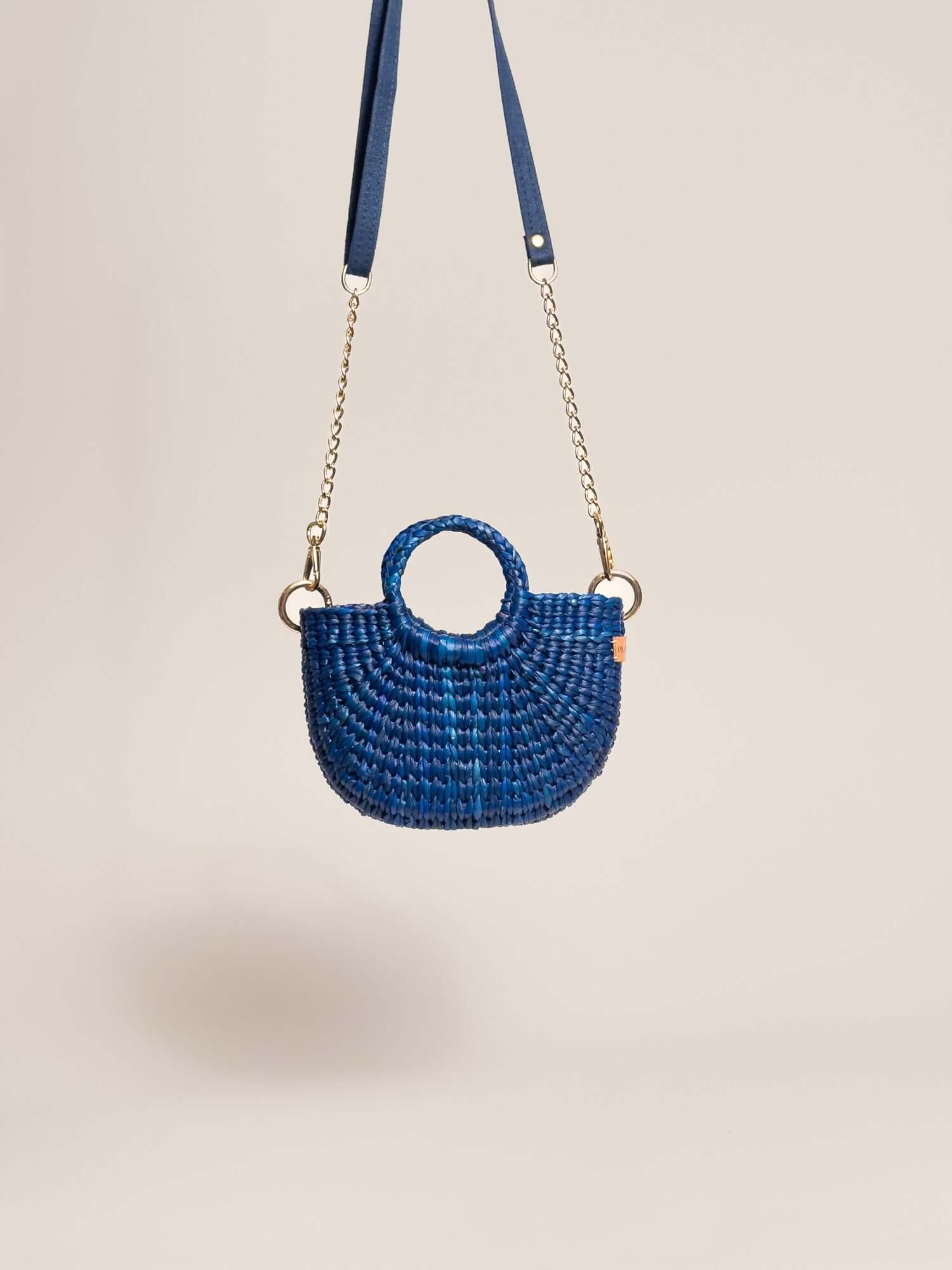 Orange Inca everyday mini bag w removalble straps | Blue