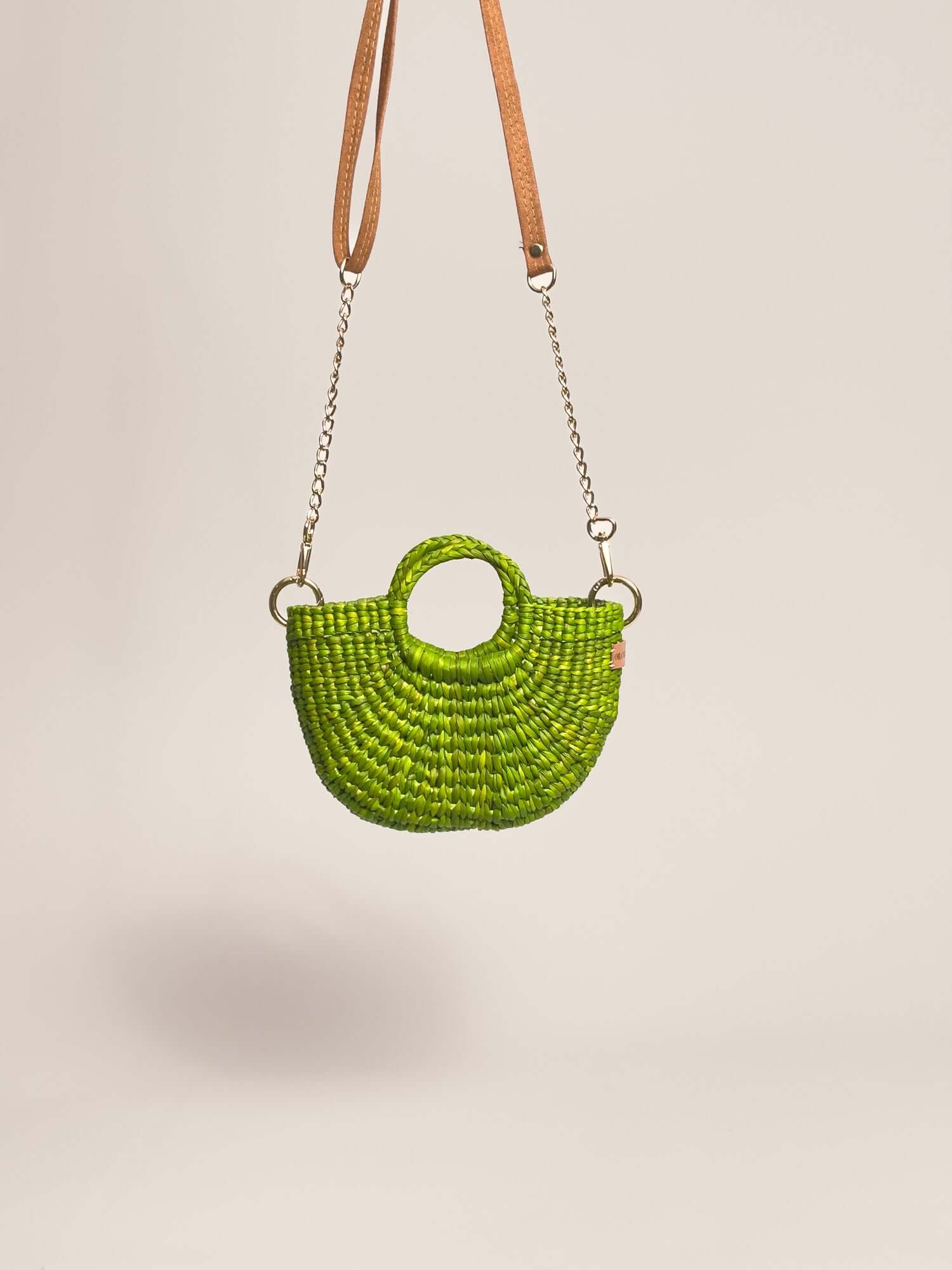 Orange Inca everyday mini bag w removalble straps | Lime Green