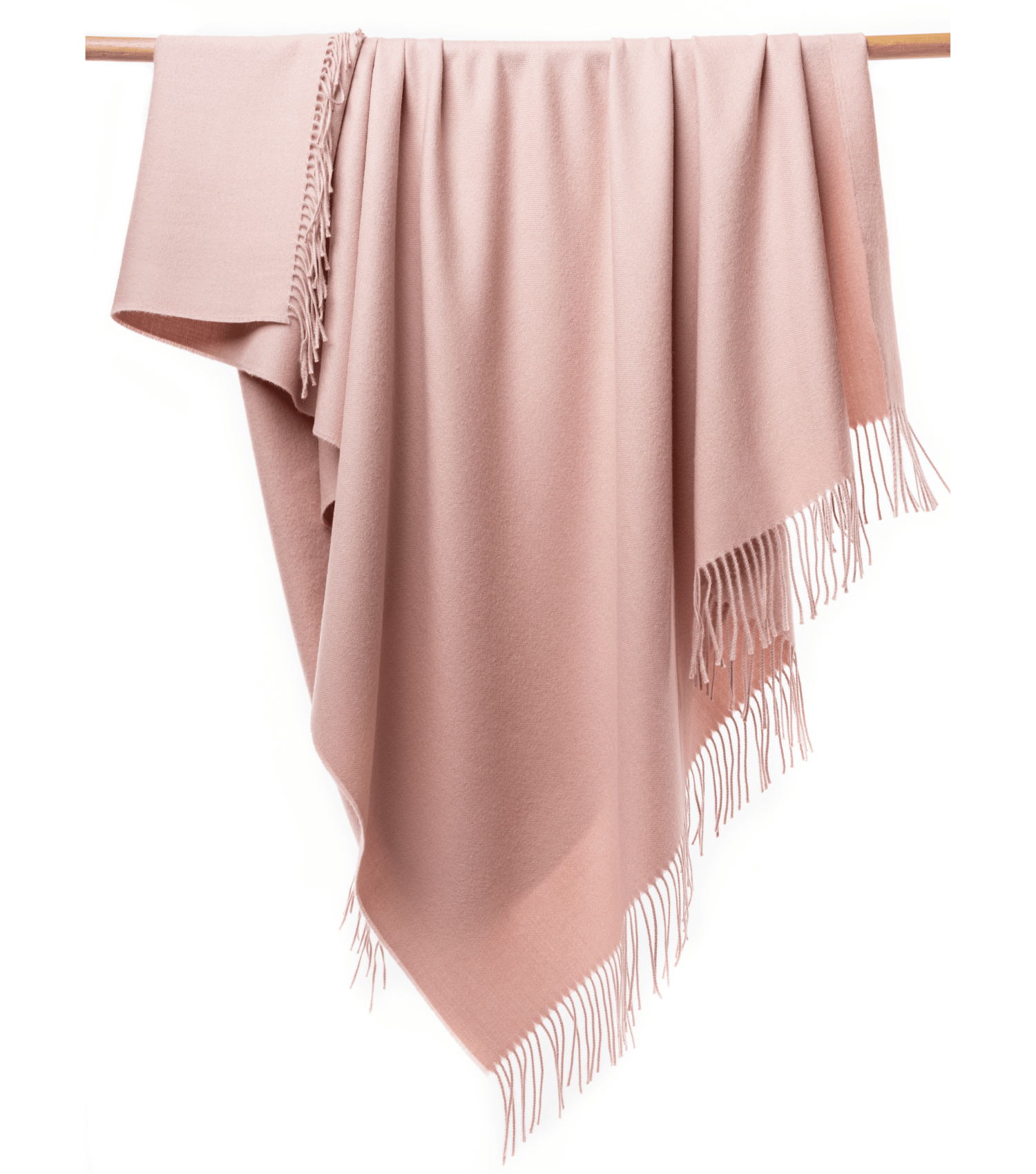 Peruvian made alpaca wool throw in baby pink - softer than cashmere luxury blanket handcrafted in Peru with premium sustainable wool
