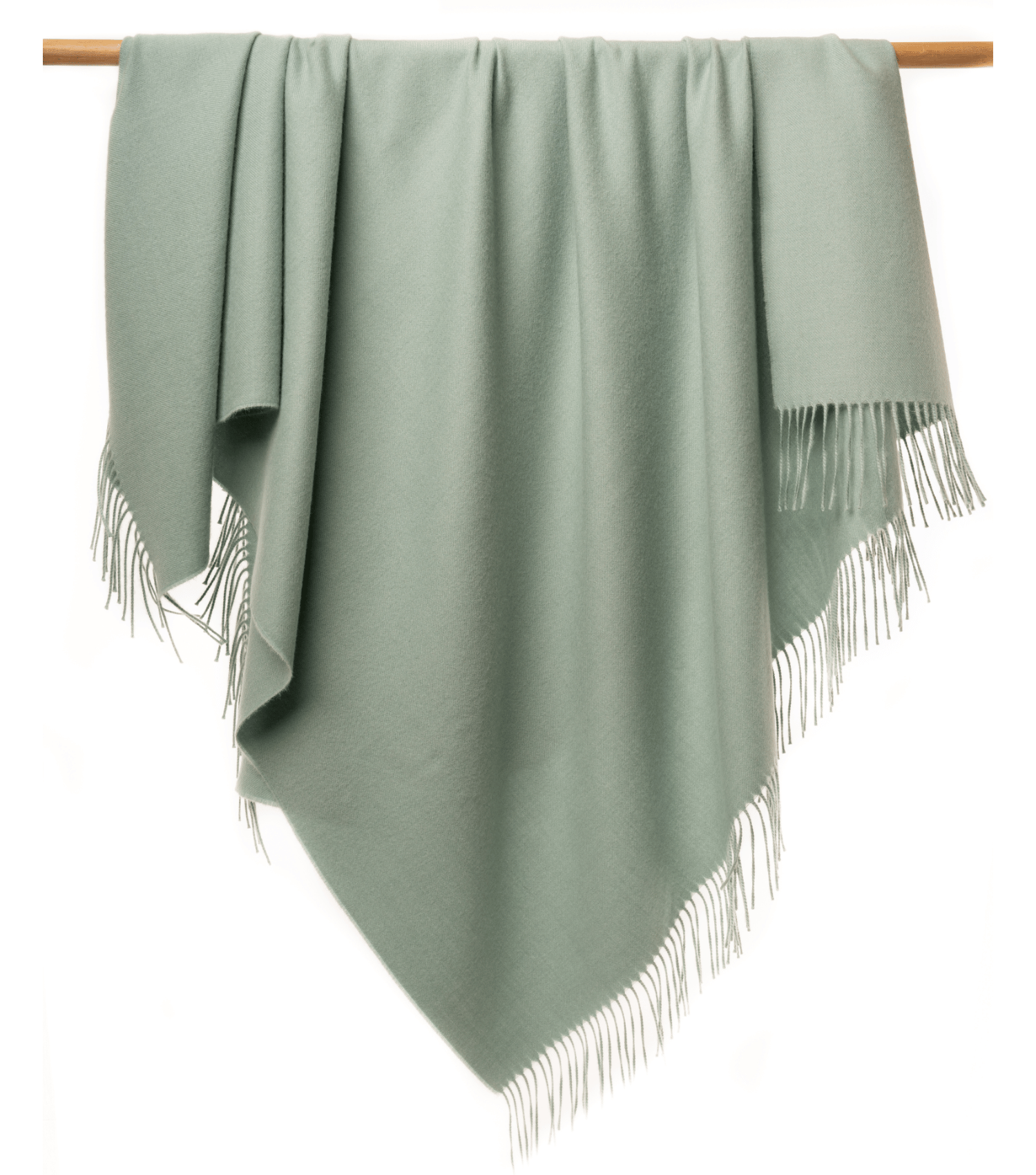 Peruvian made alpaca wool throw in pastel green - softer than cashmere luxury blanket handcrafted in Peru with premium sustainable wool